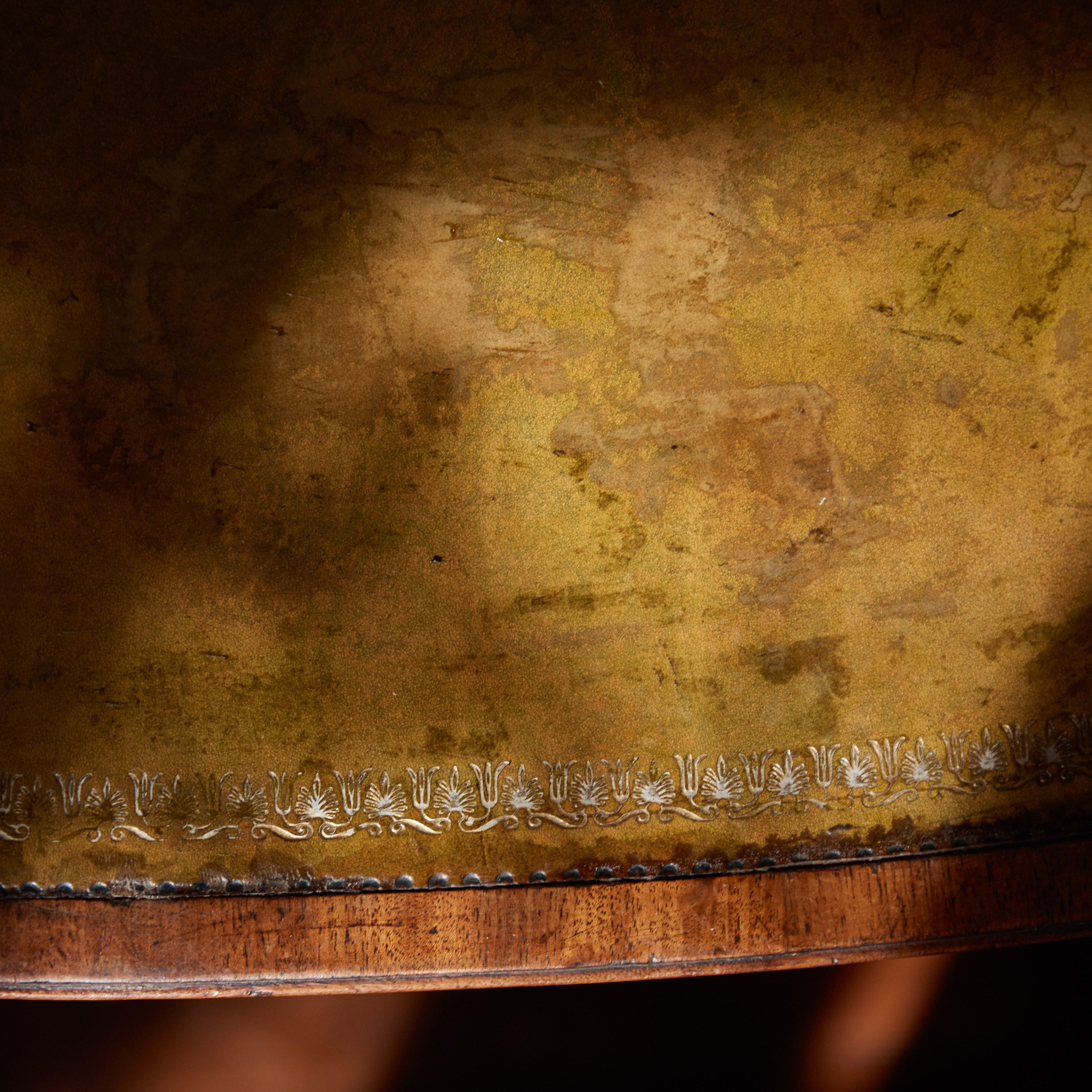 Leather George III Library Table For Sale