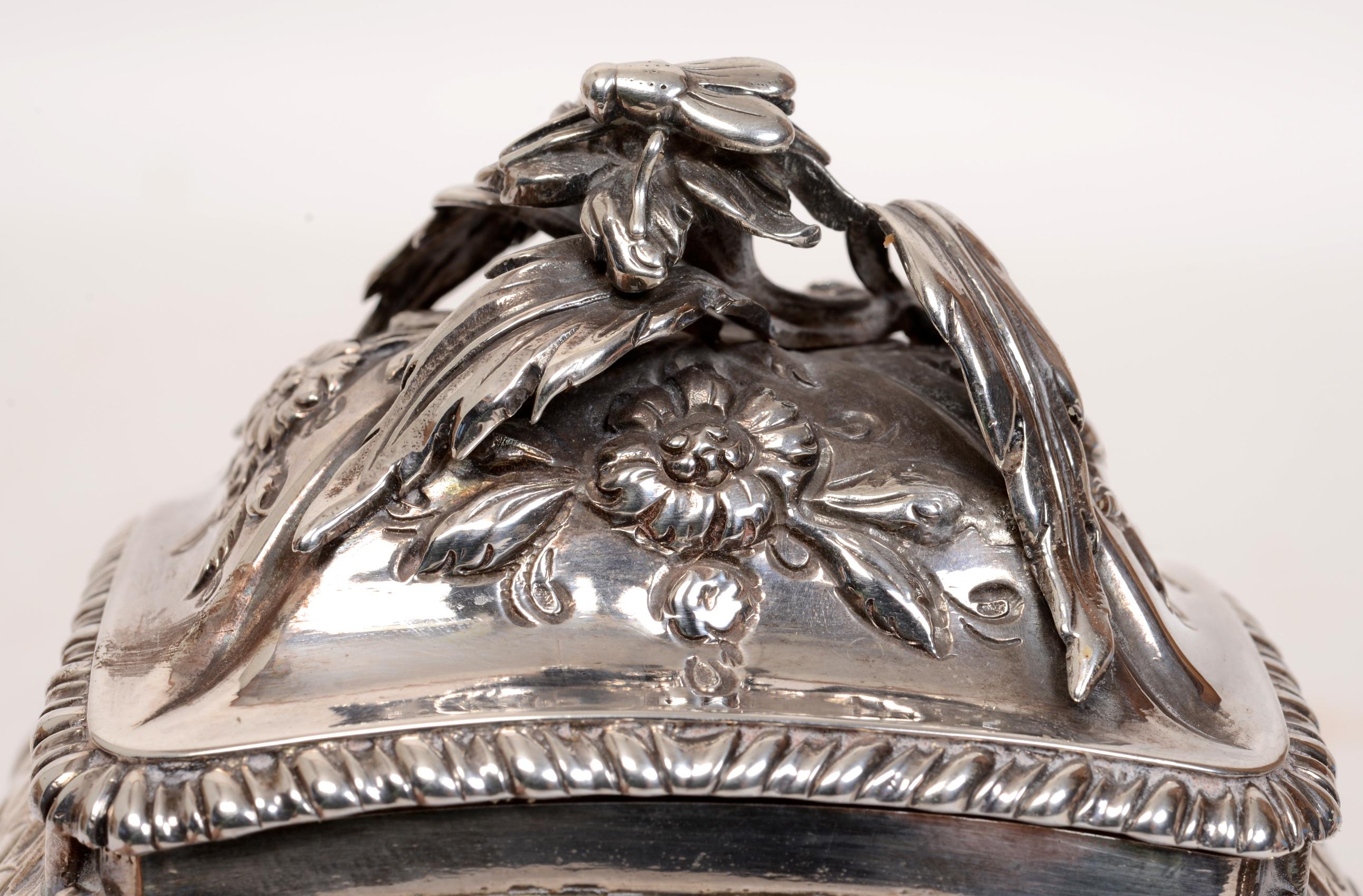 George III London Sterling Silver Tea Caddy by Samuel Herbert & Co, circa 1766 1
