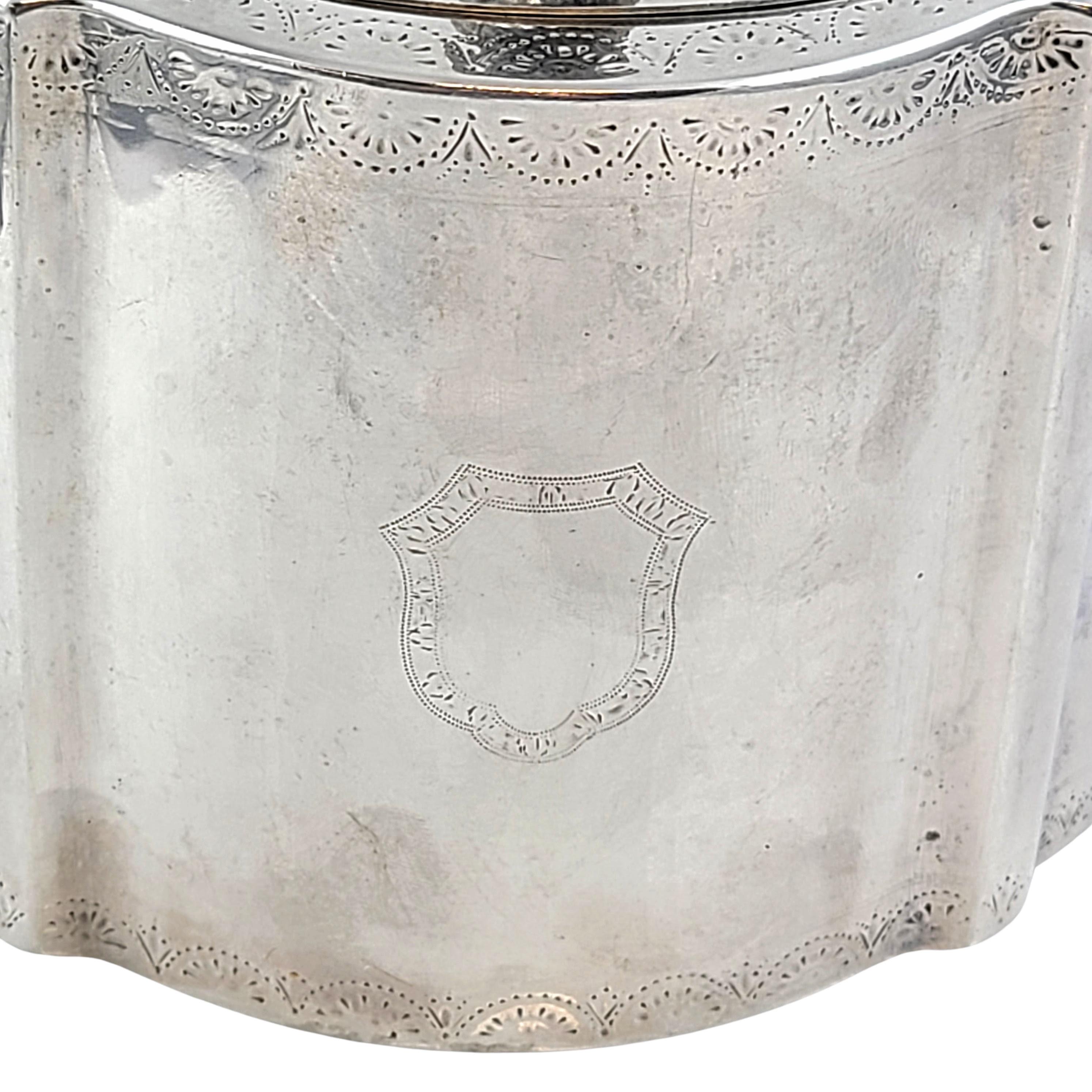George III London Sterling Silver Teapot 1785 3
