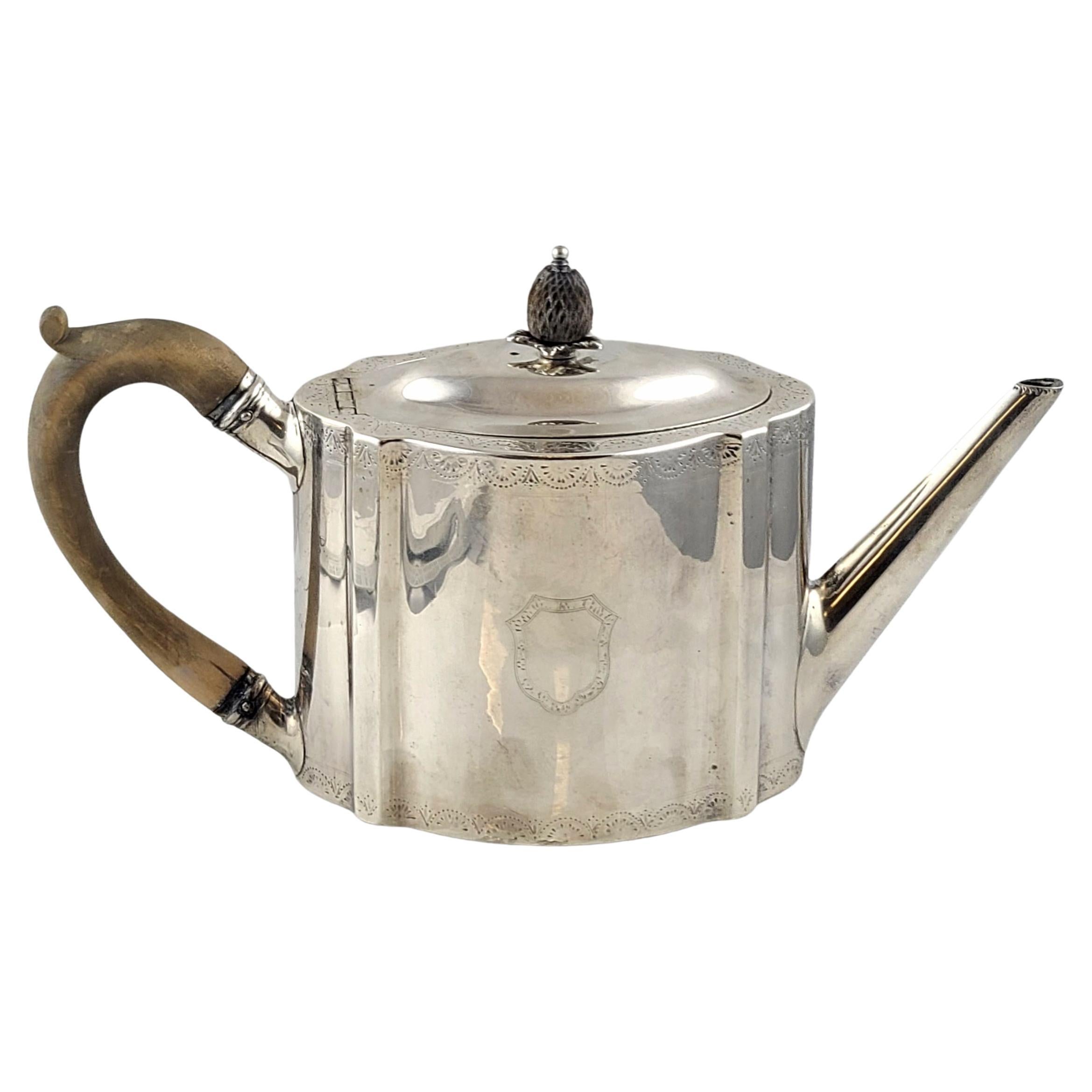 George III London Sterling Silver Teapot 1785