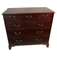George III Mahogany 3 Over 3 Chest of Drawers