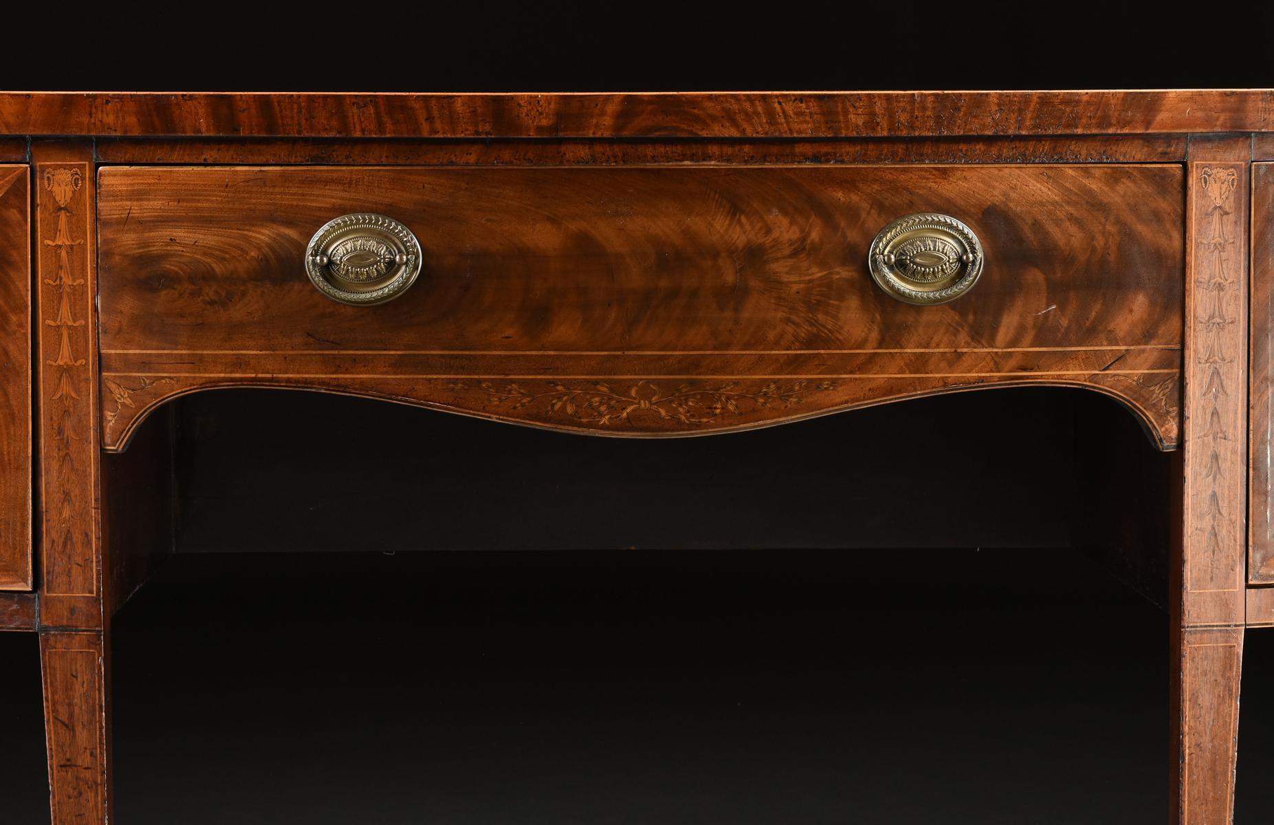 Late 18th Century George III Mahogany And Boxwood Inlaid Sideboard For Sale