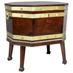 Antique George III Mahogany and Brass Bound Cellarette
