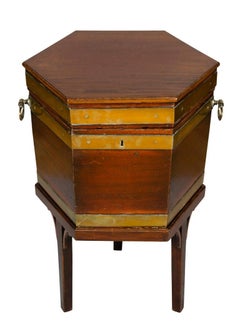 George III Mahogany and Brass Wine Cooler