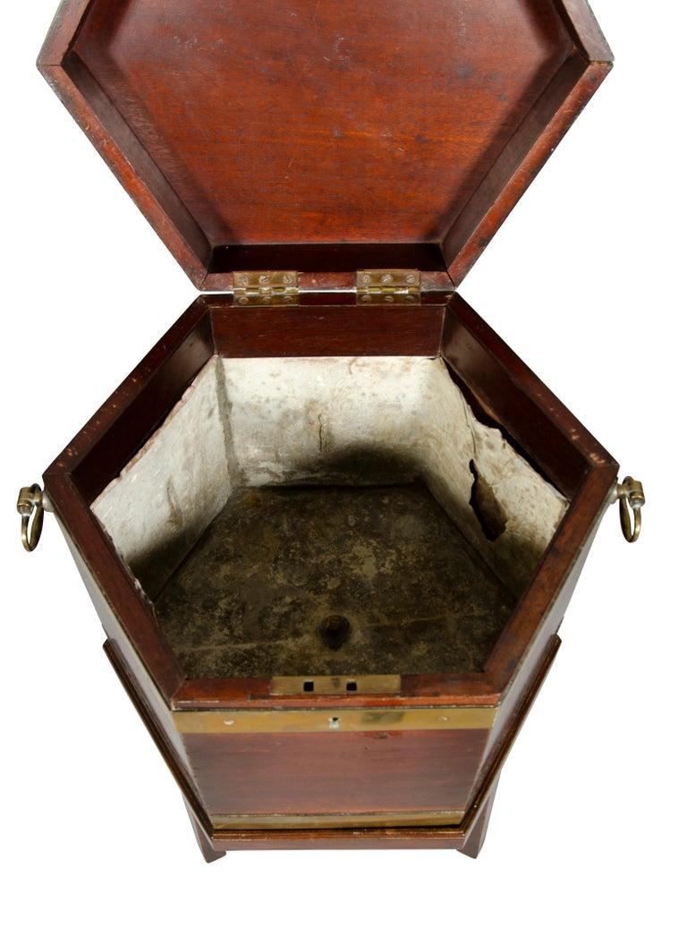 18th Century George III Mahogany and Brass Wine Cooler For Sale