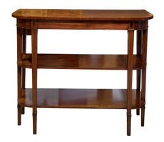 George III Mahogany and Cross Banded Triple Tier Console/Étagère, circa 1790