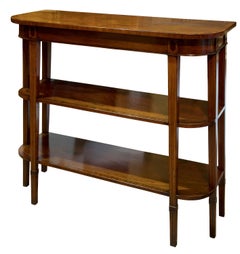 George III Mahogany and Cross Banded Triple Tier Console/Étagère, circa 1790
