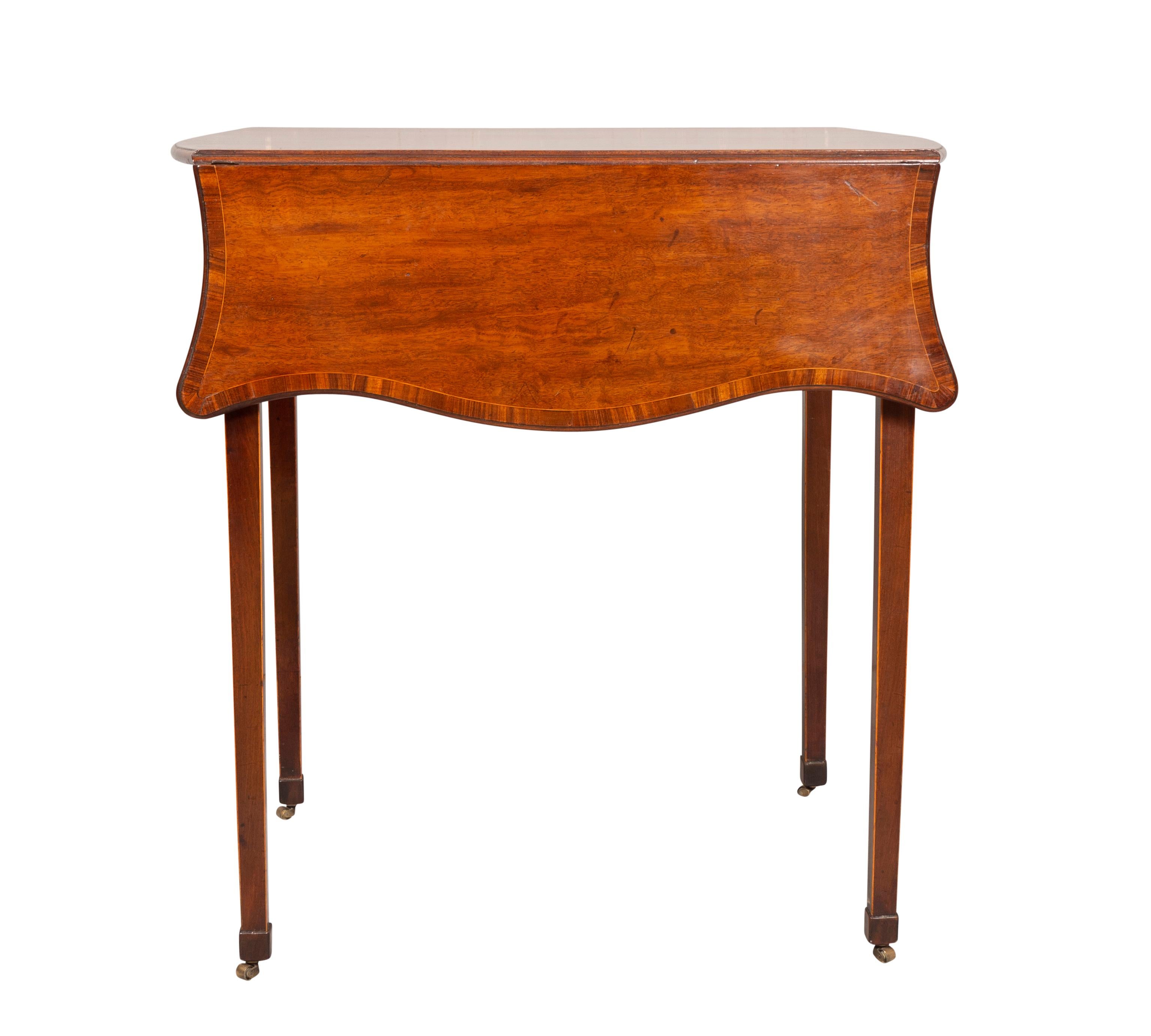 English George III Mahogany And Gonsalvo Alves Pembroke Table For Sale