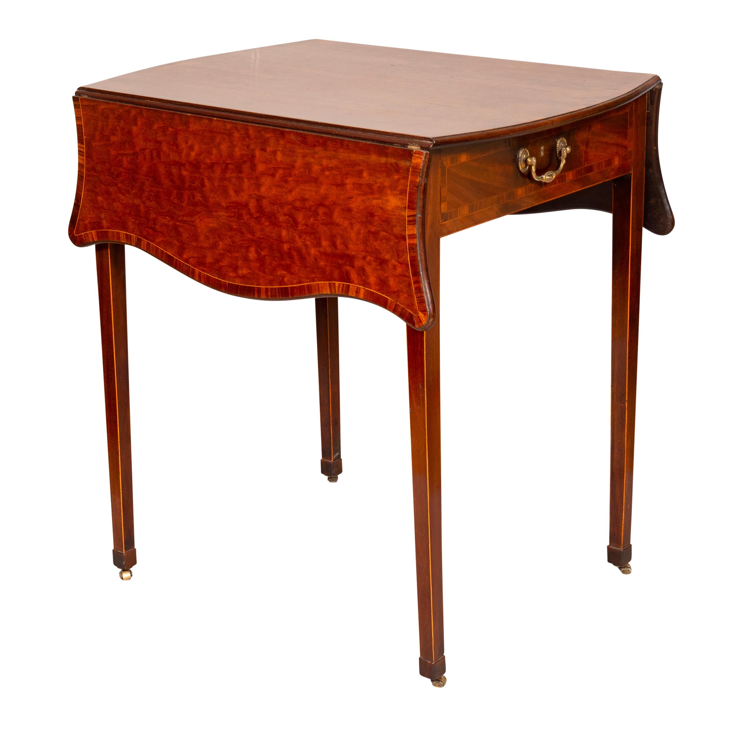 George III Mahogany And Gonsalvo Alves Pembroke Table For Sale 1