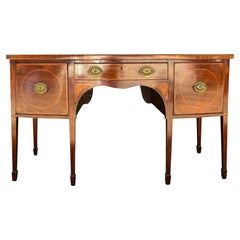 George III Mahogany and Inlaid Bowfront Sideboard