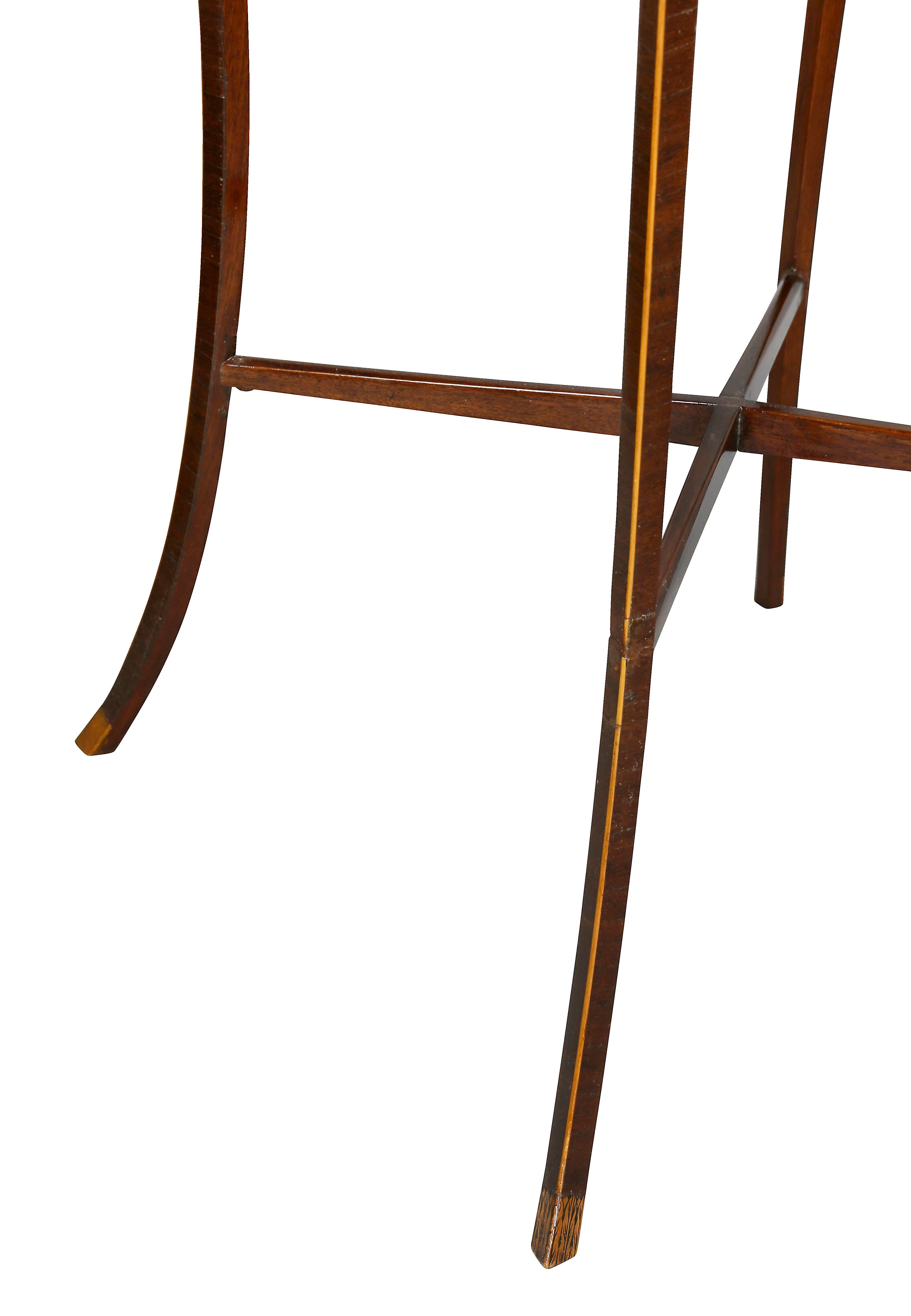 Other George III Mahogany and Inlaid Kettle Stand For Sale
