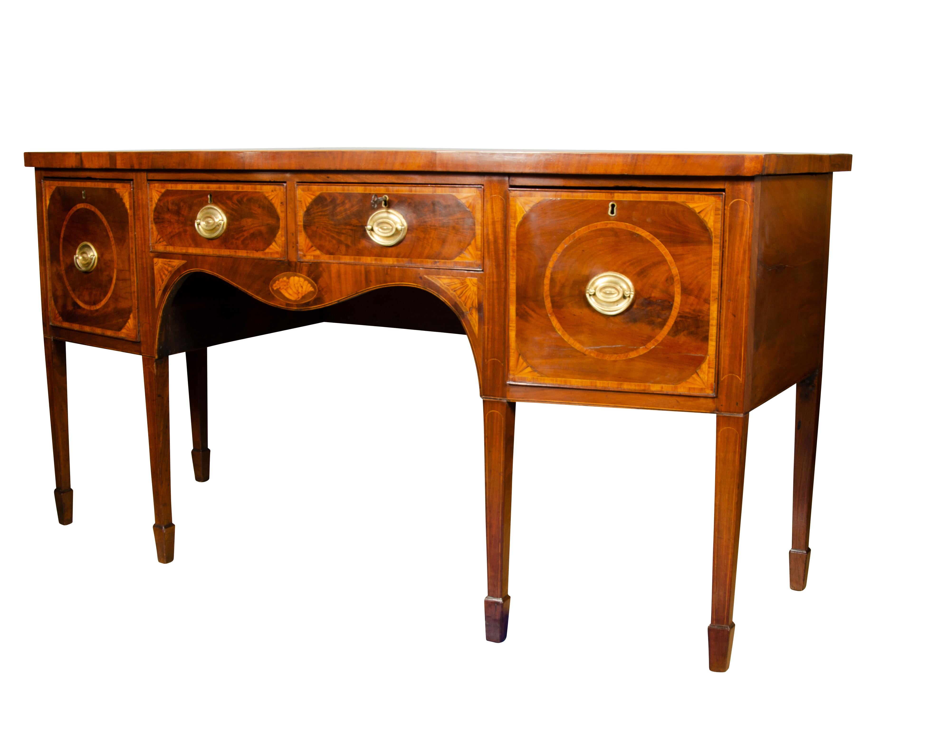 George III Mahogany and Inlaid Sideboard 4