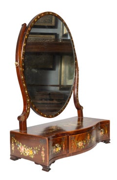 Miroir de maquillage de style George III en acajou et peint
