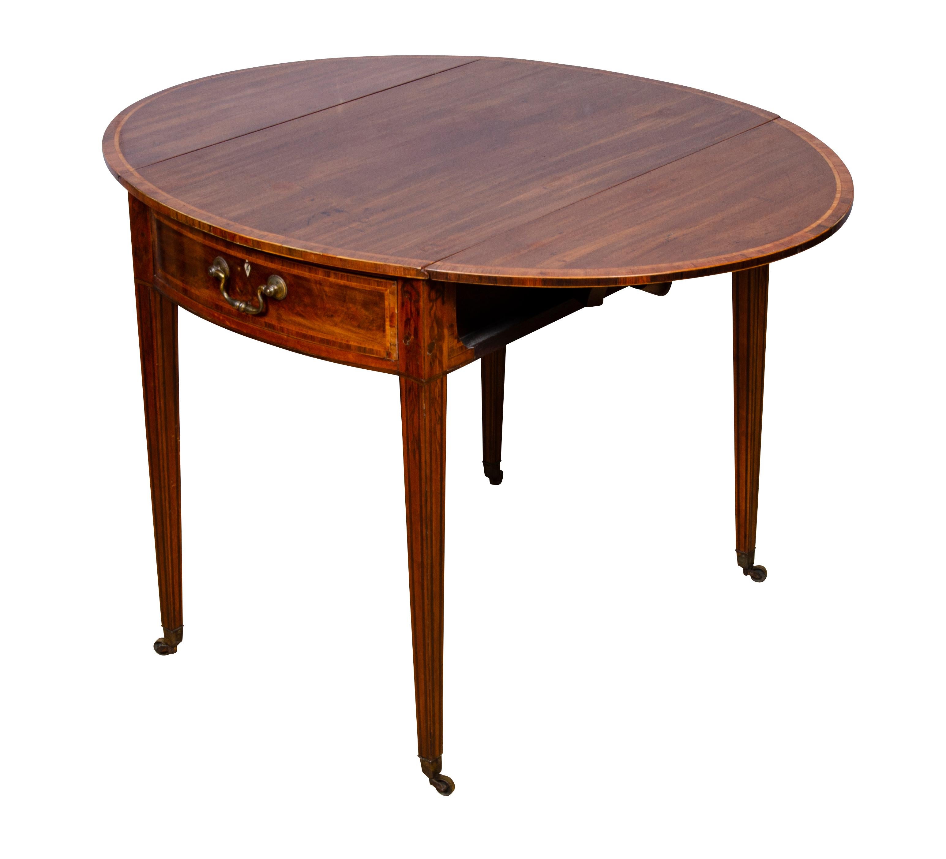 George III Mahogany and Rosewood Pembroke Table 3