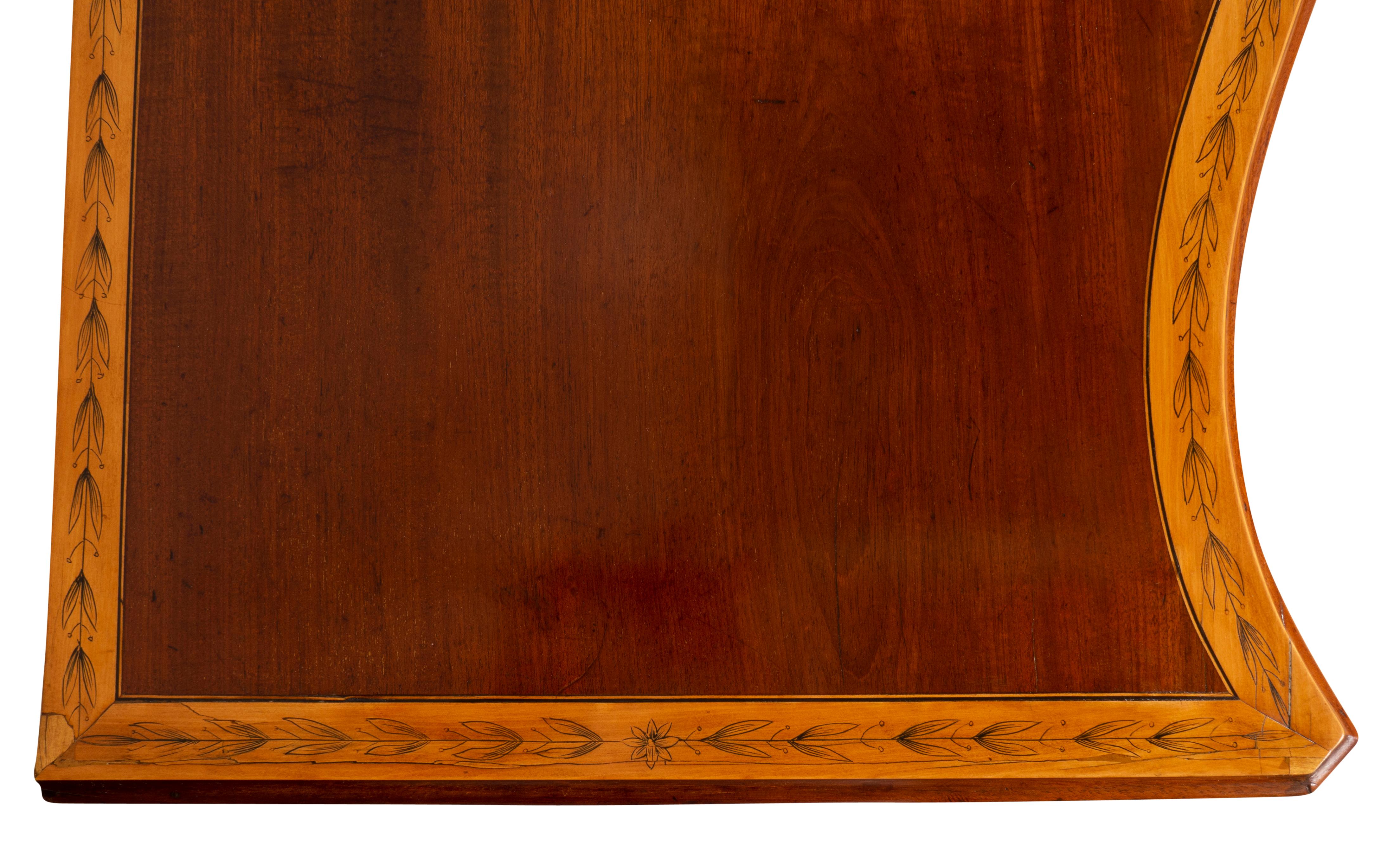 George III Mahogany And Satinwood Chest Of Drawers For Sale 8