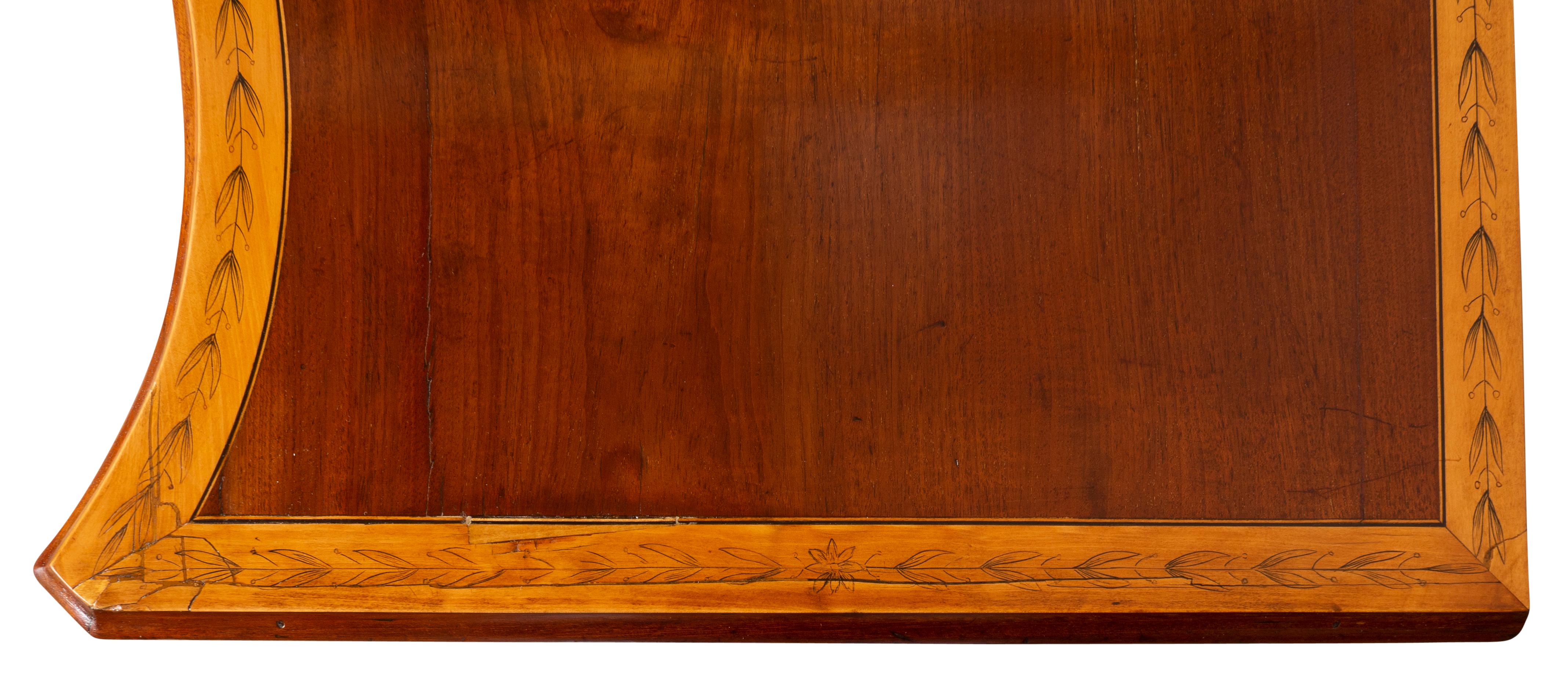 George III Mahogany And Satinwood Chest Of Drawers For Sale 9