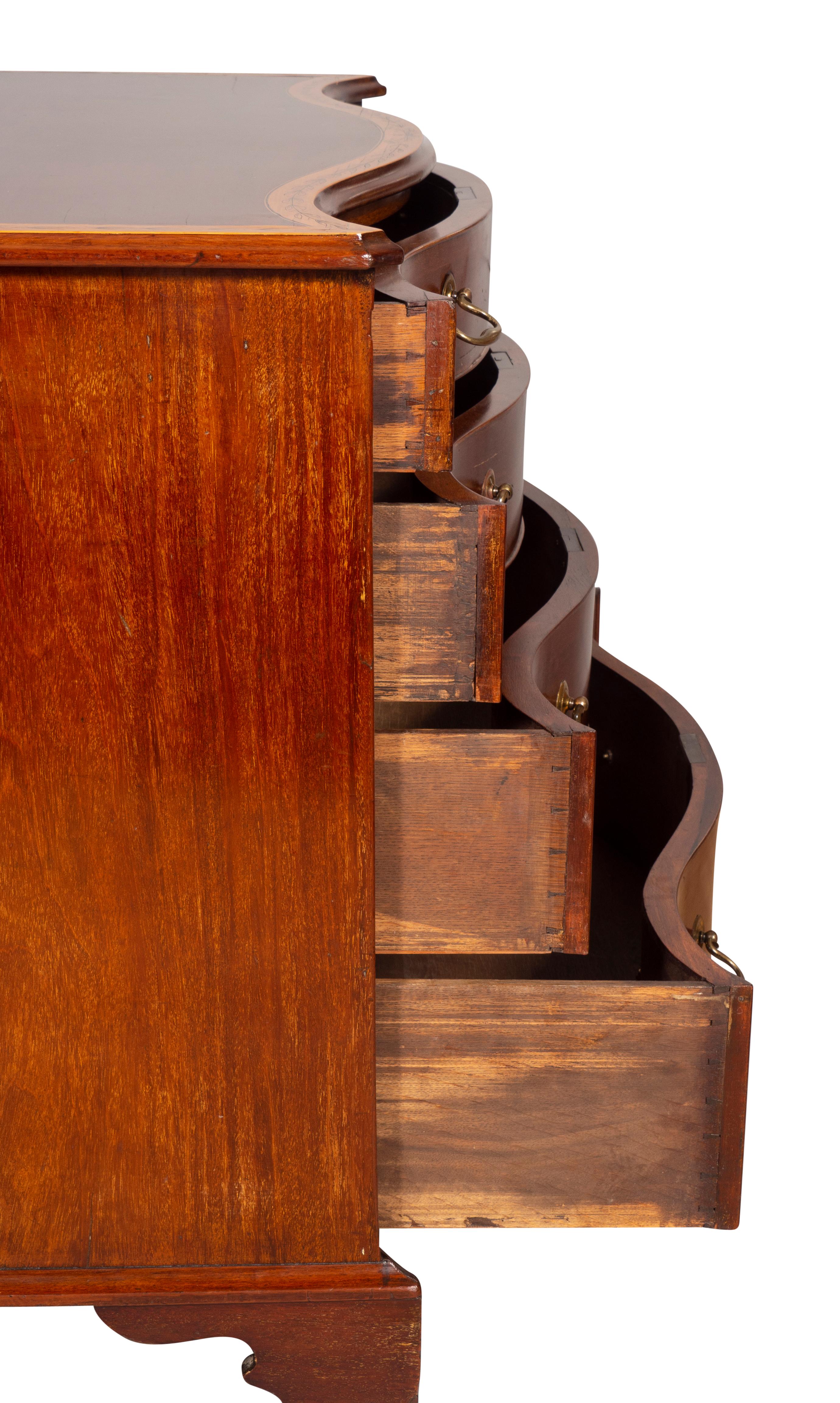 George III Mahogany And Satinwood Chest Of Drawers 14
