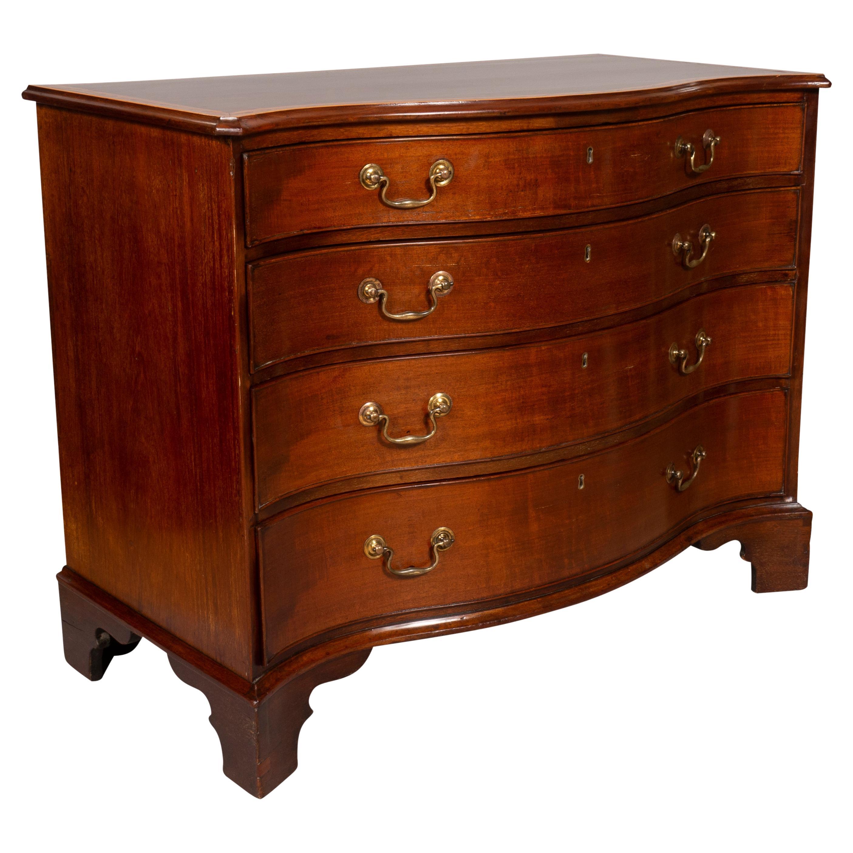 George III Mahogany And Satinwood Chest Of Drawers