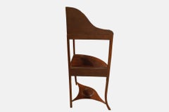 George III Mahogany and Satinwood Corner Washstand