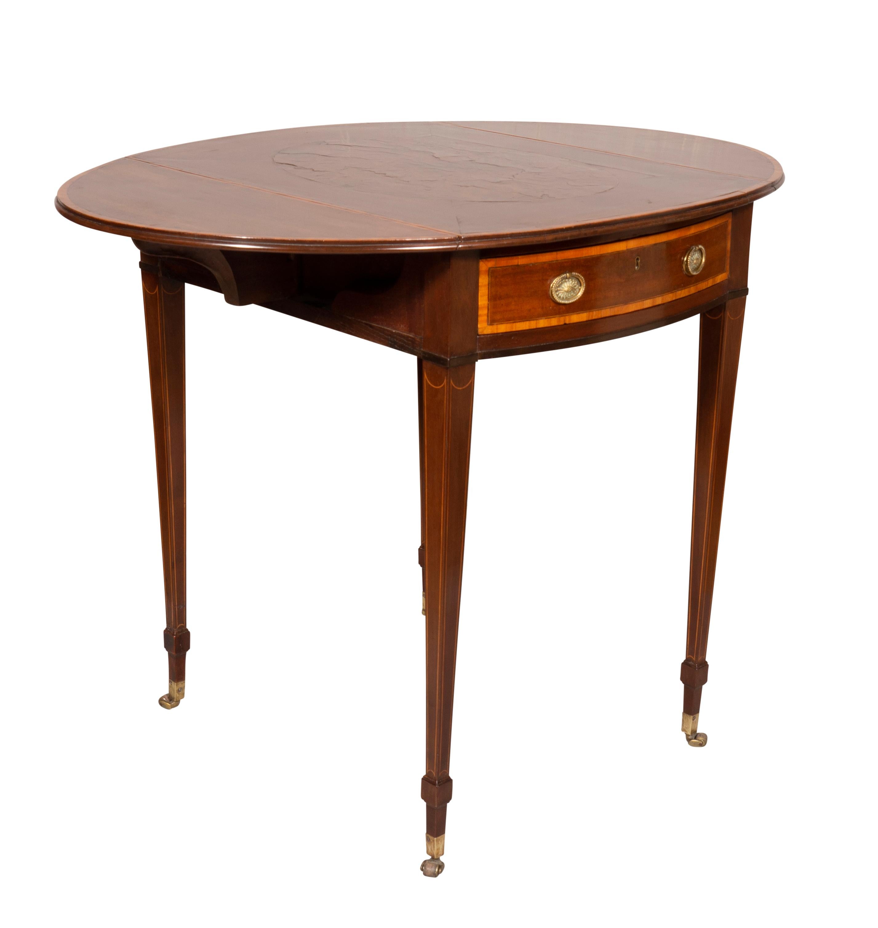 George III Mahogany And Thuya Wood Pembroke Table For Sale 5