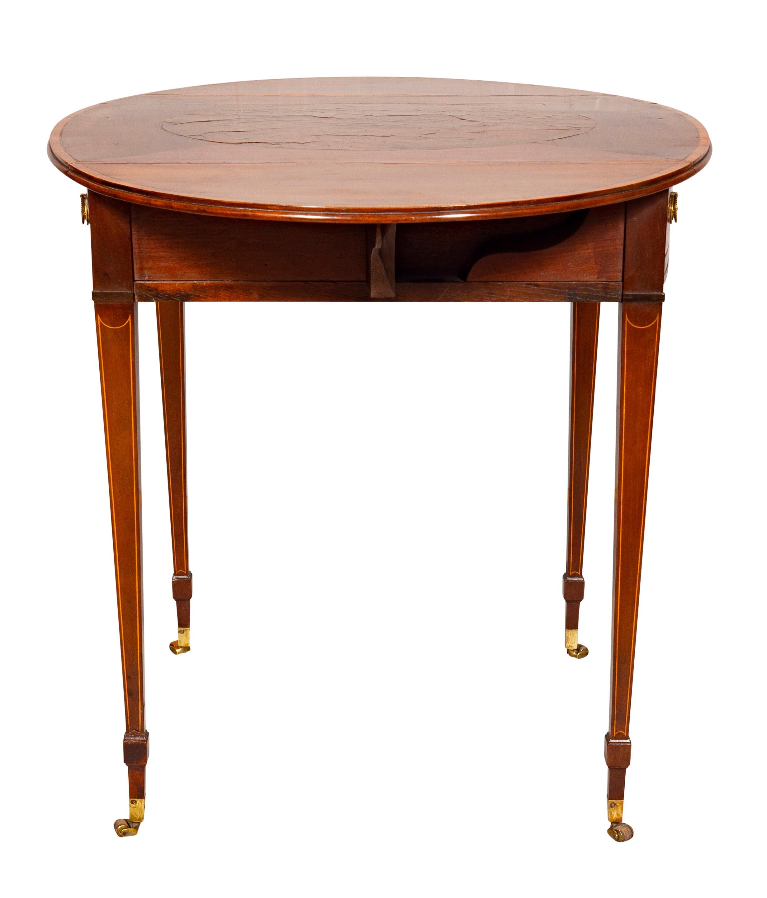 Pembroke-Tisch aus Mahagoni und Thuya-Holz, George III.-Periode im Angebot 6