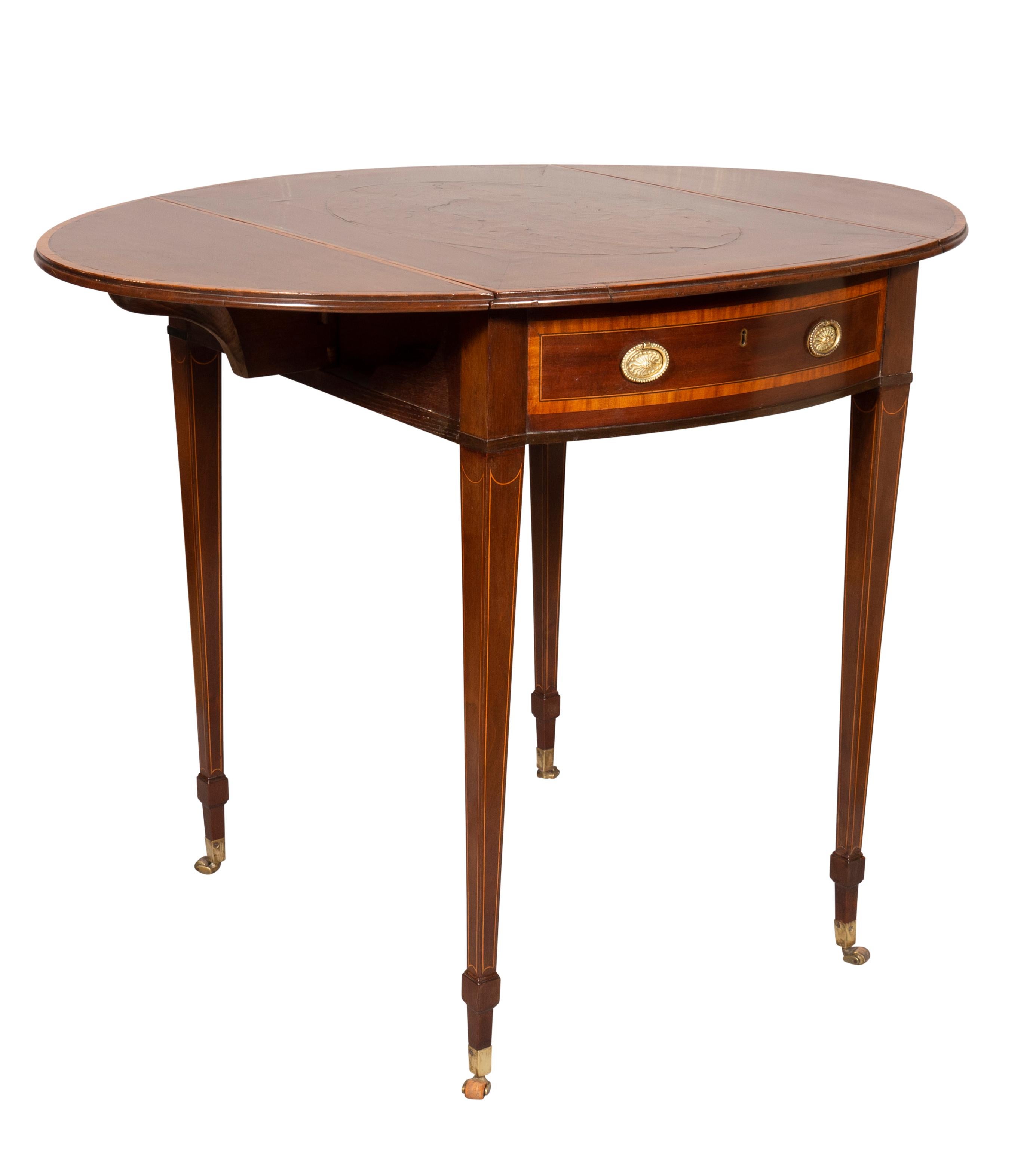 George III Mahogany And Thuya Wood Pembroke Table For Sale 7