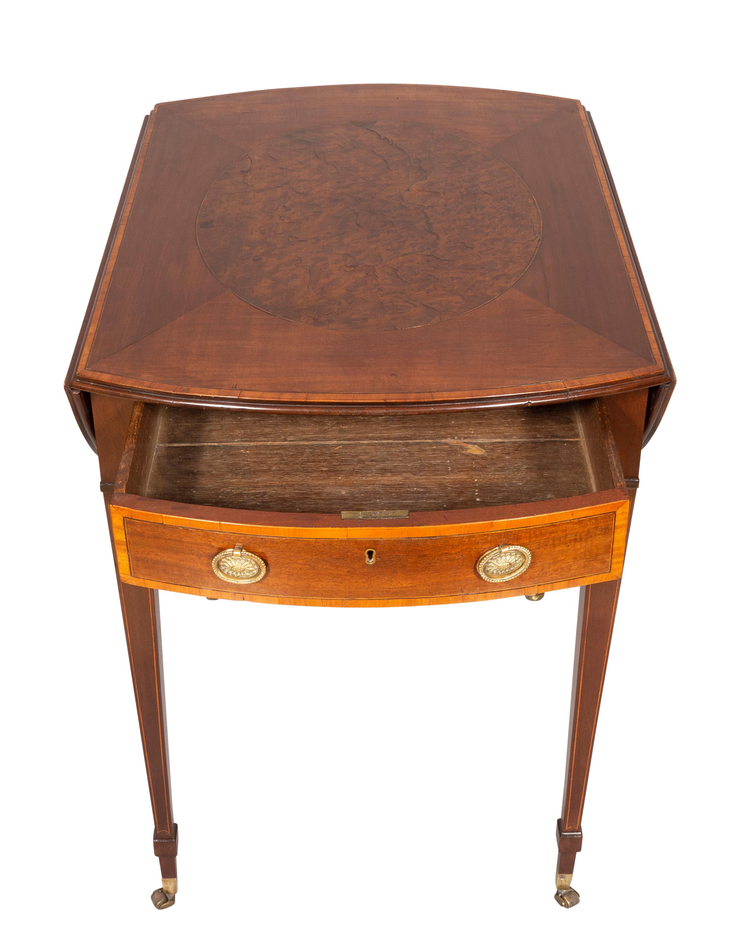 George III Mahogany And Thuya Wood Pembroke Table For Sale 1