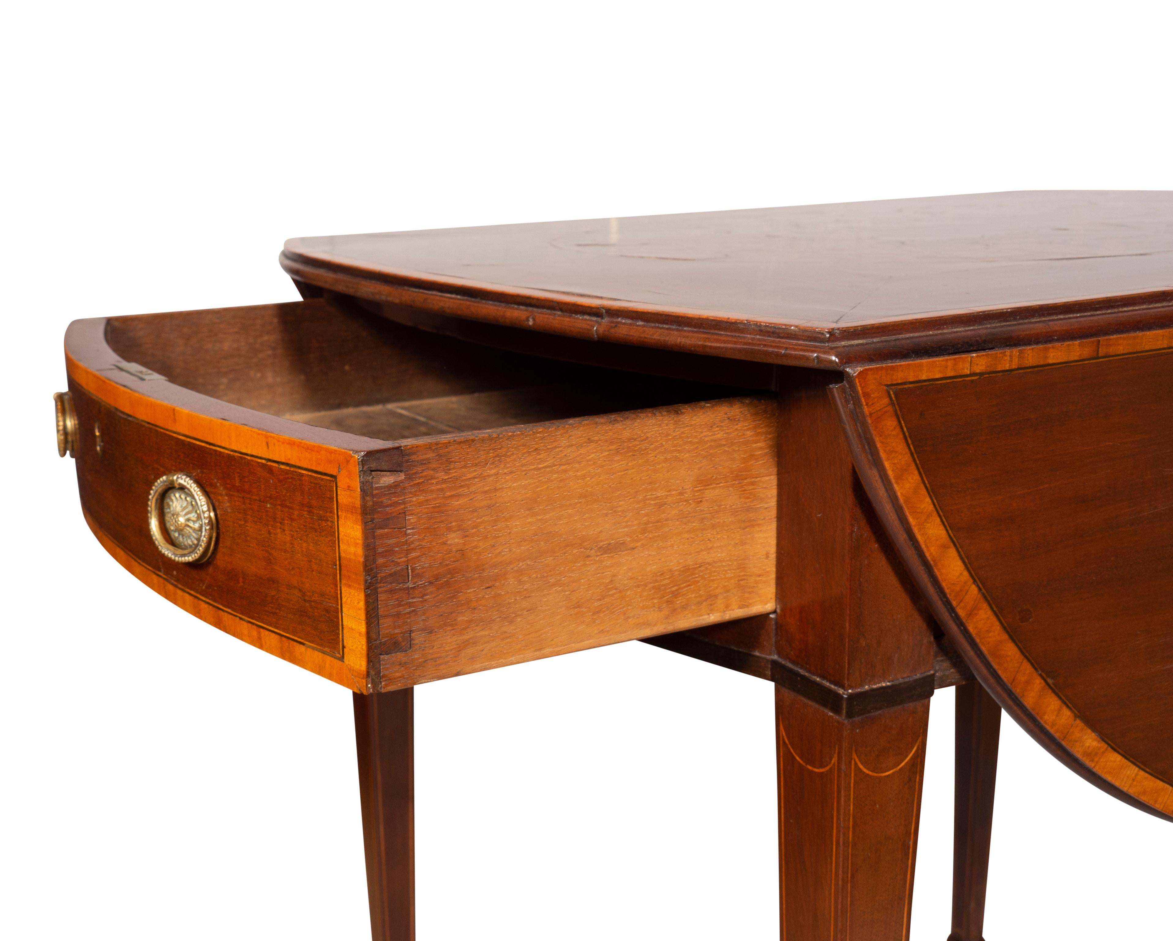 George III Mahogany And Thuya Wood Pembroke Table For Sale 2