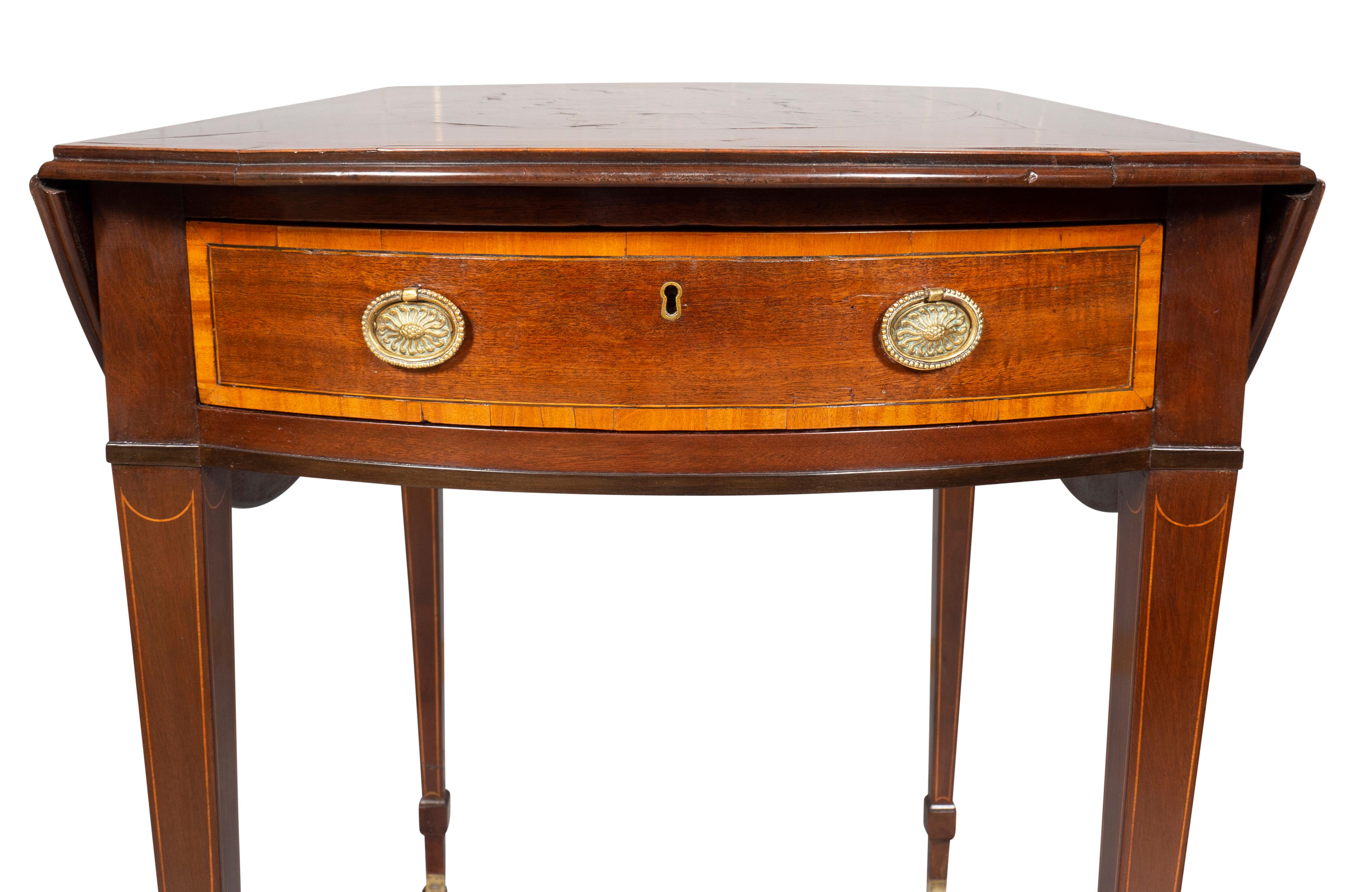 George III Mahogany And Thuya Wood Pembroke Table For Sale 3