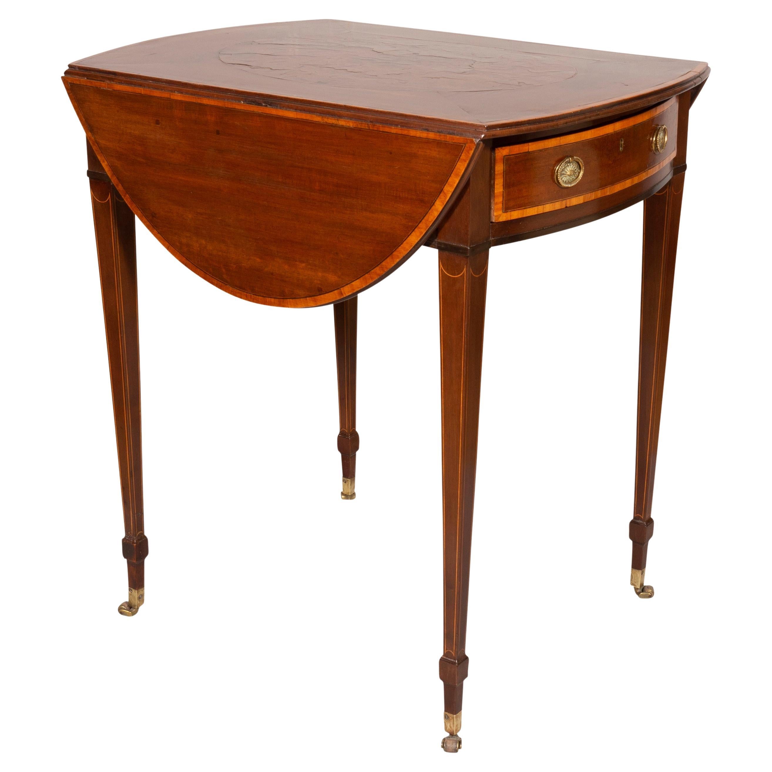 George III Mahogany And Thuya Wood Pembroke Table For Sale