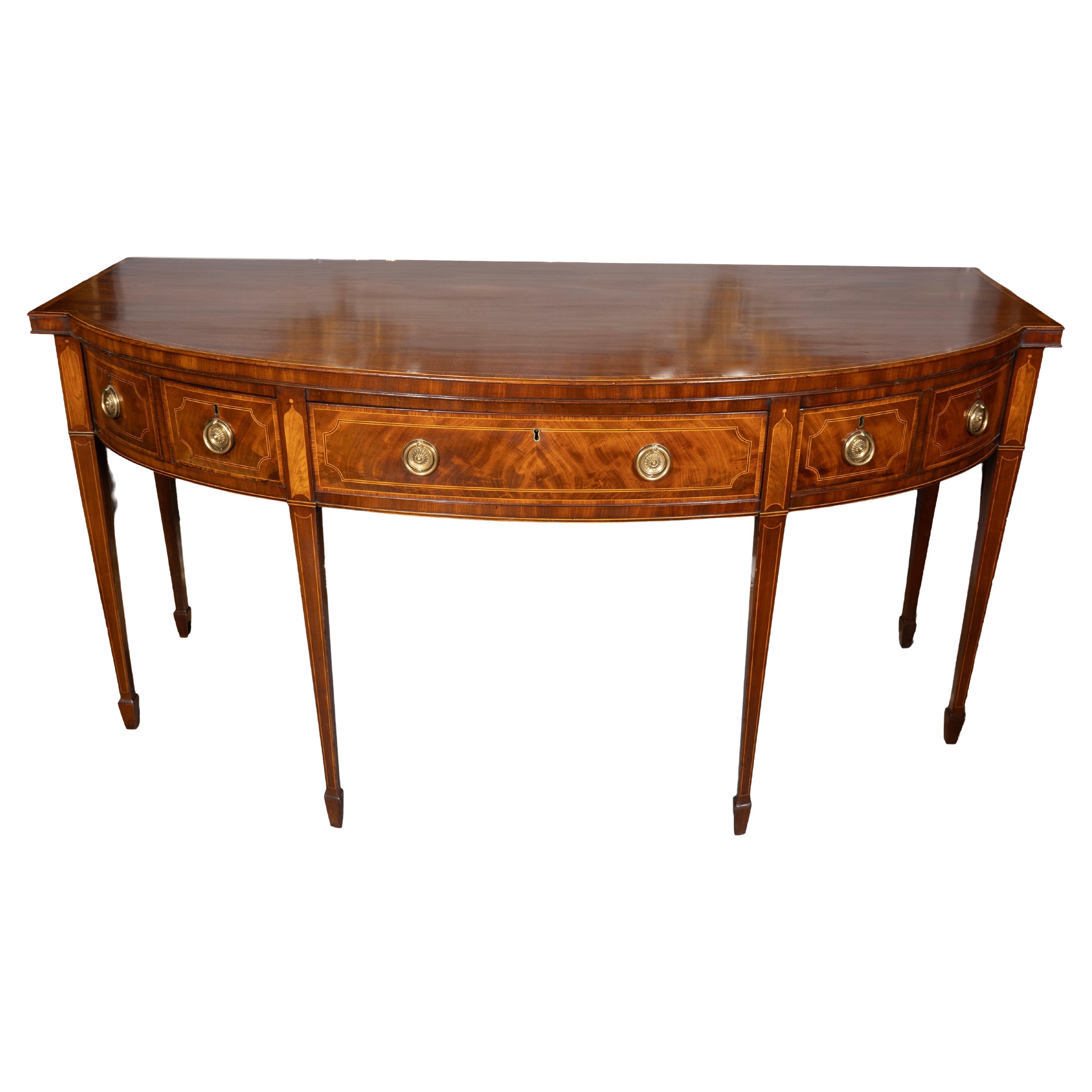 Tavolo da portata a fasce in mogano e tulipano di Giorgio III in vendita