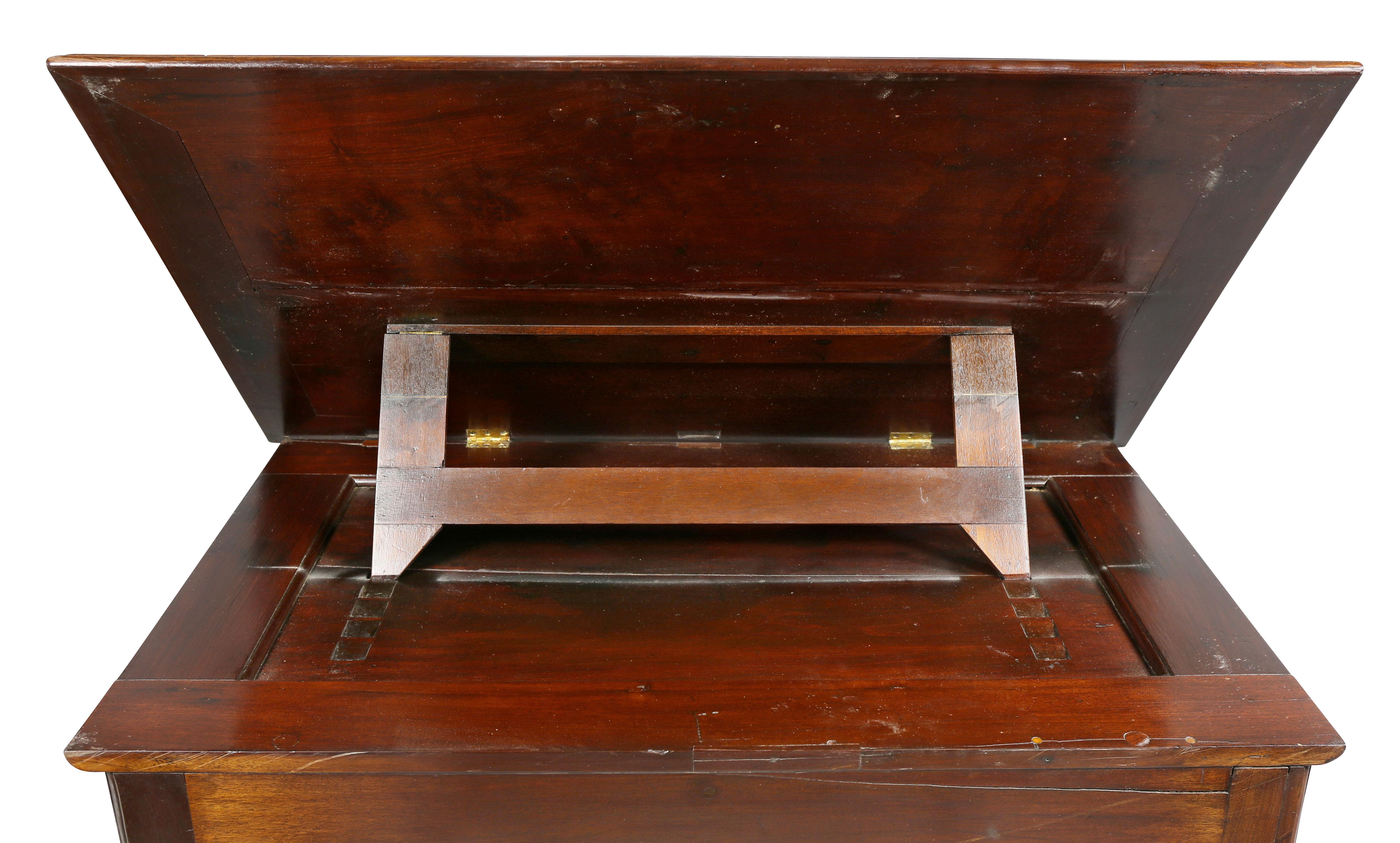 George III Mahogany Architects Table In Good Condition For Sale In Essex, MA