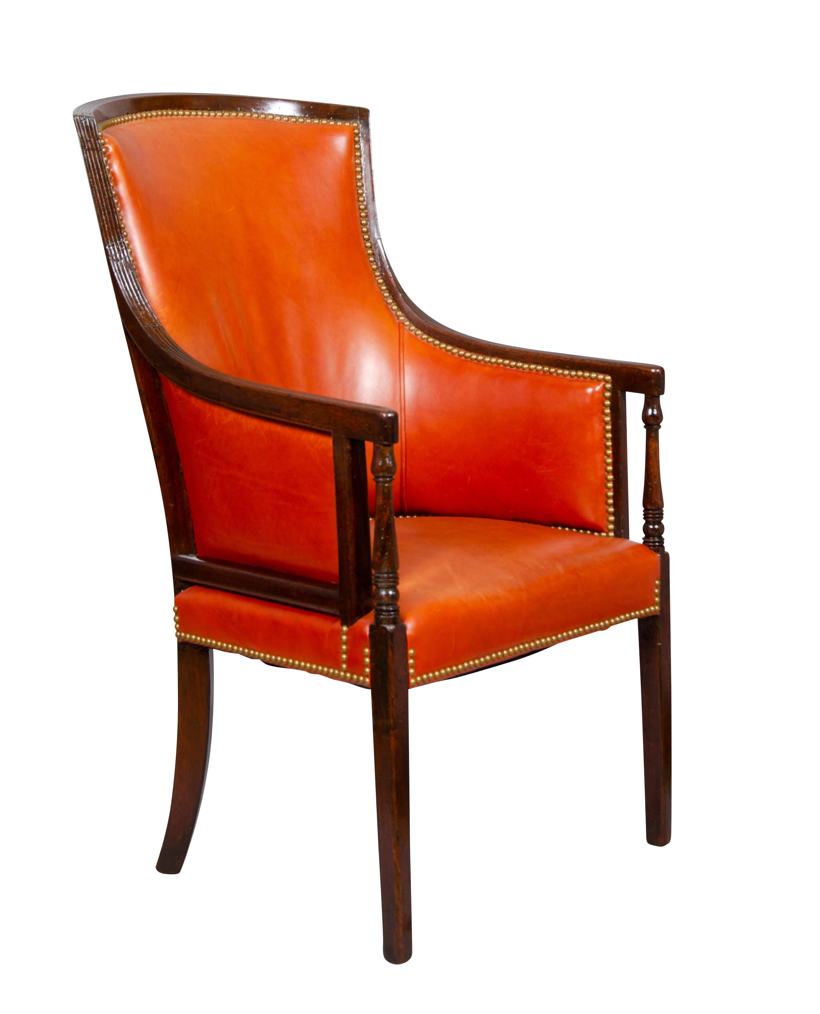 George III Mahogany Armchair In Good Condition In Essex, MA