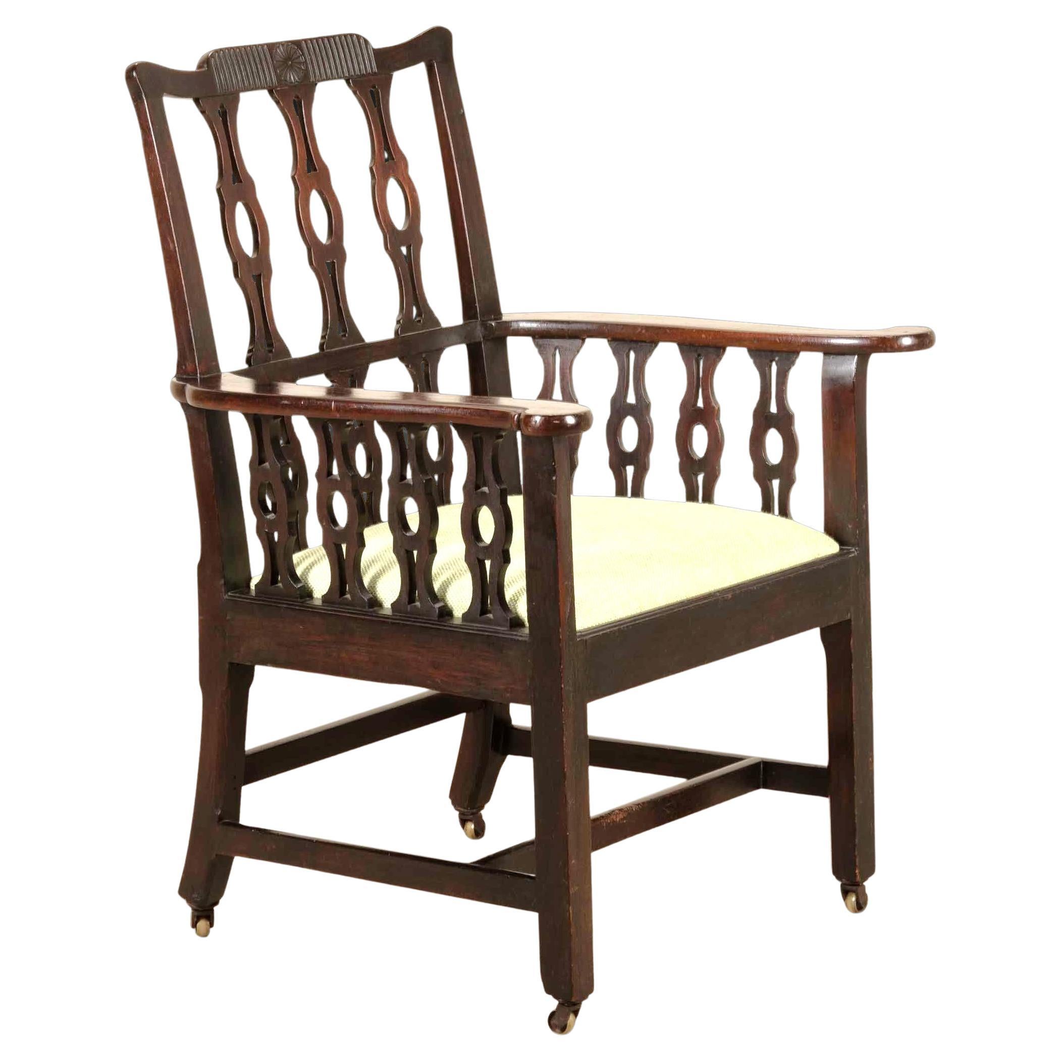 George III Mahogany Armchair For Sale