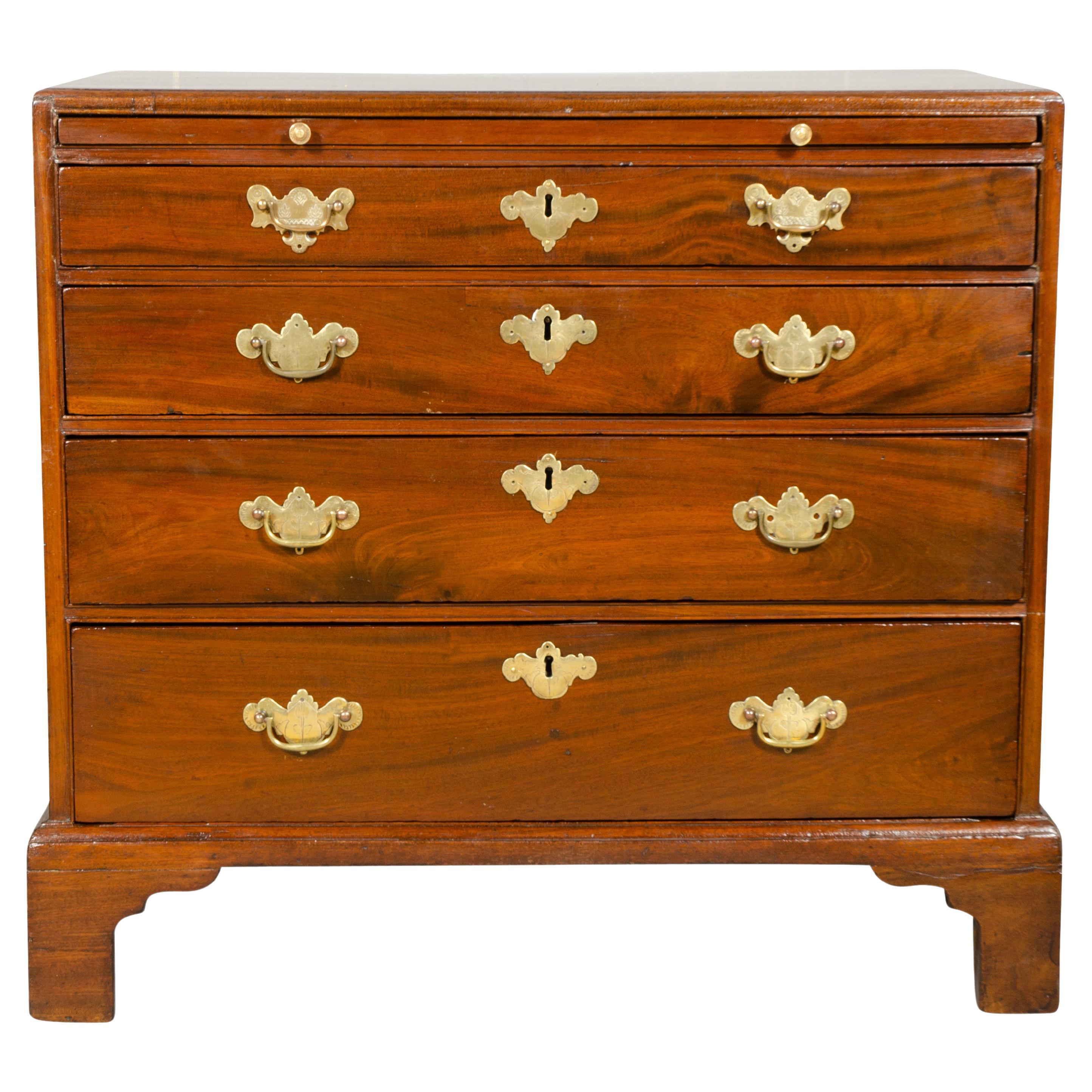 George III Mahogany Bachelor Chest Of Drawers For Sale