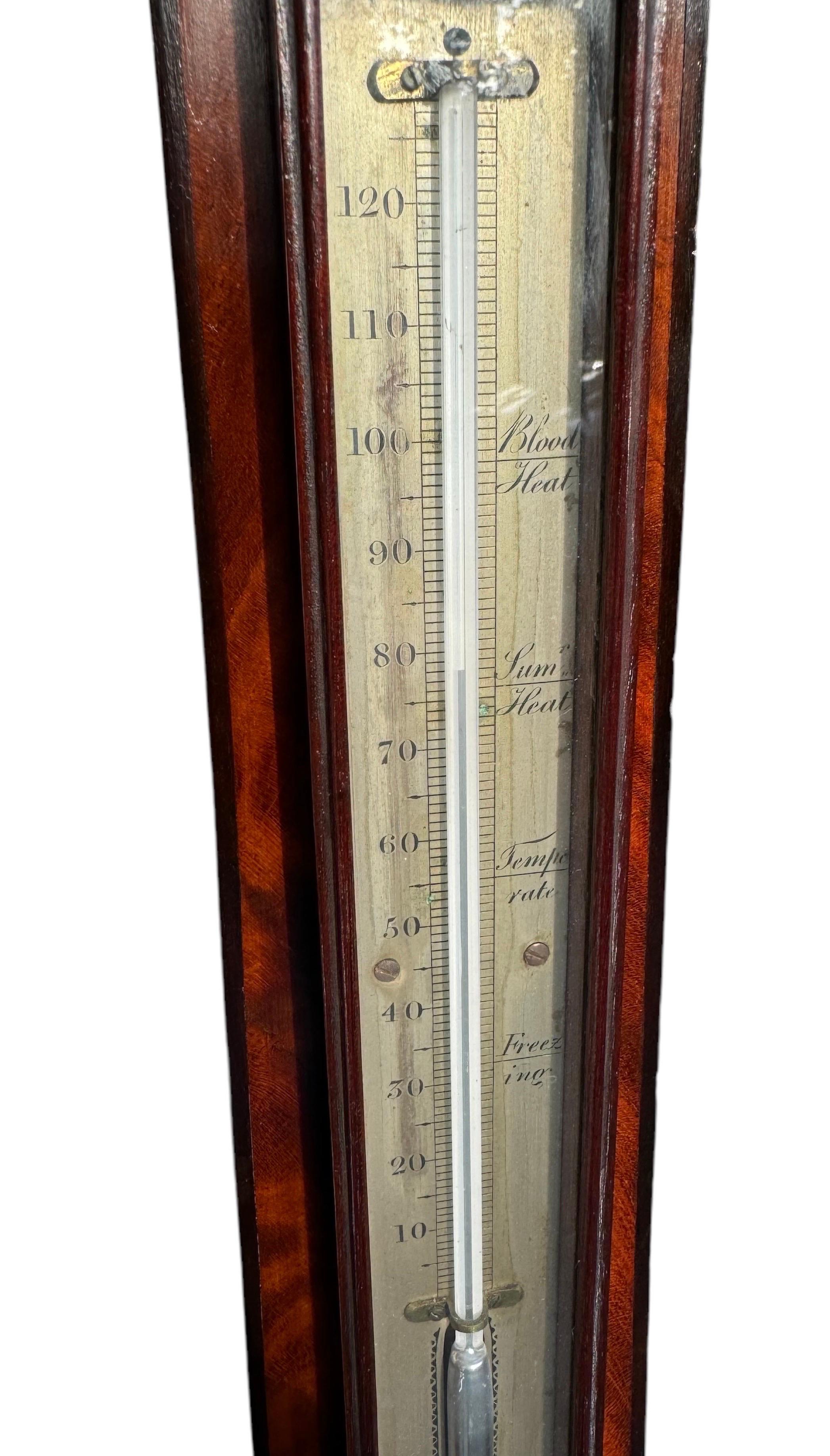 Argenté Baromètre Banjo en acajou George III Édimbourg en vente