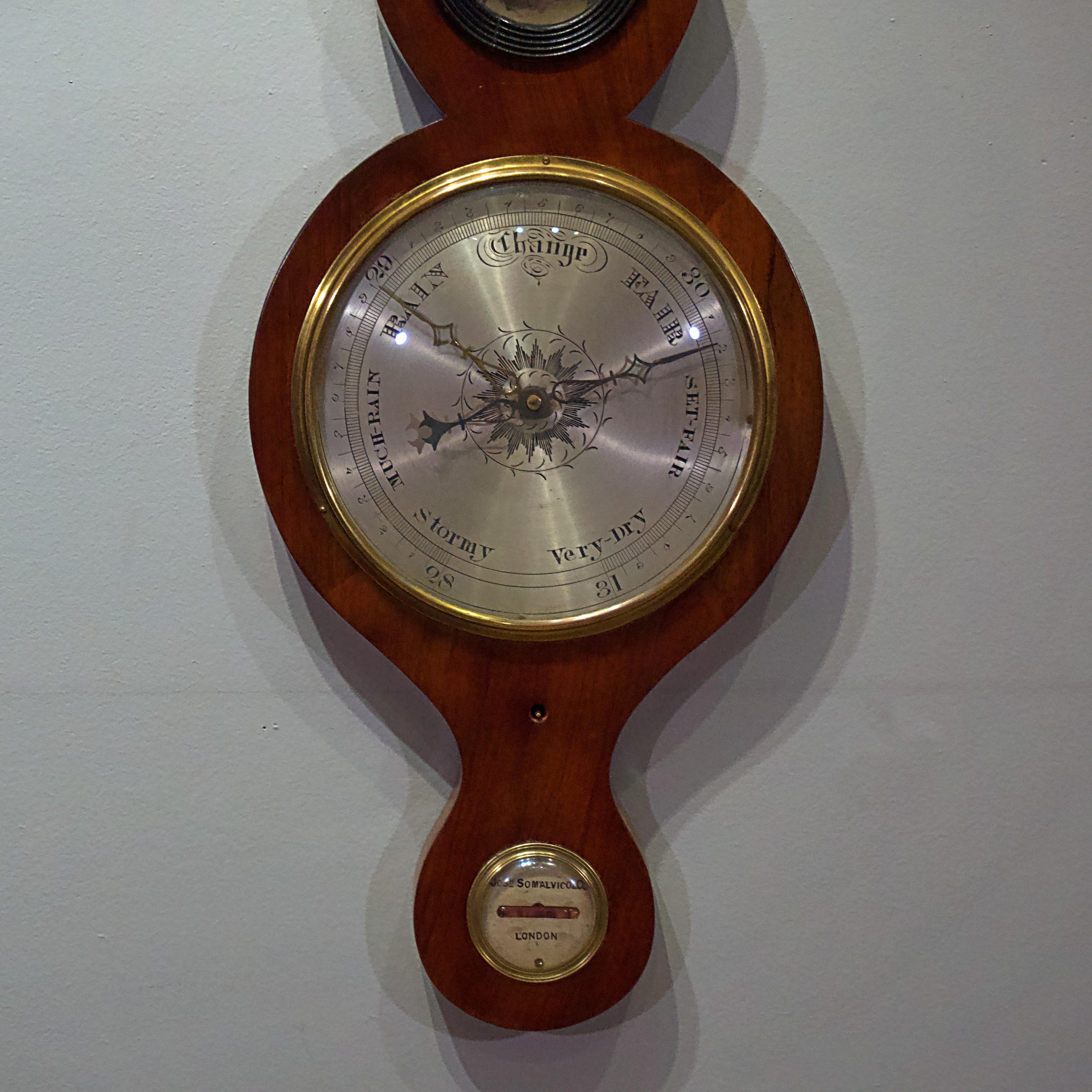 English George III Mahogany Barometer