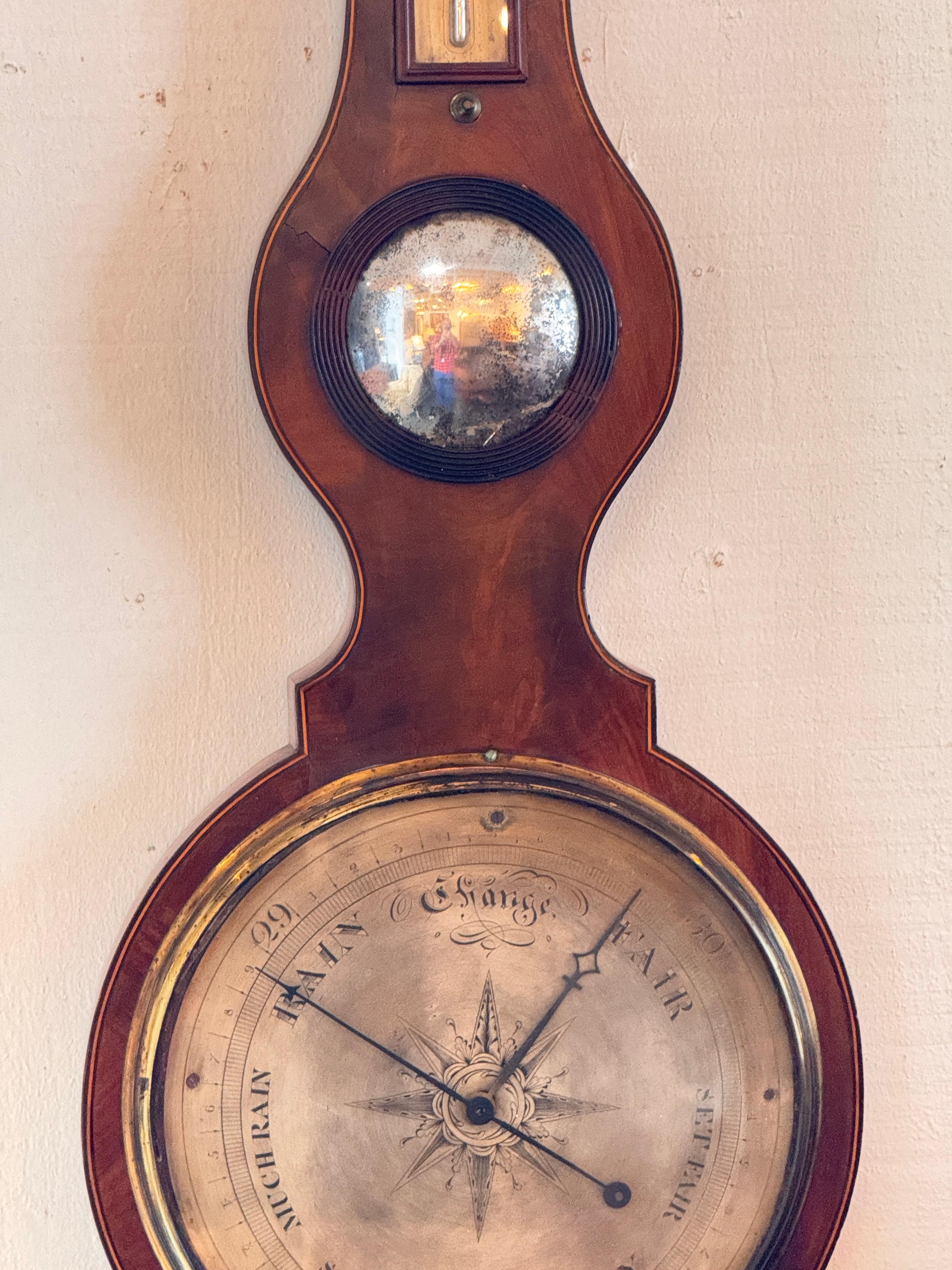 George III Mahogany Barometer en venta 1