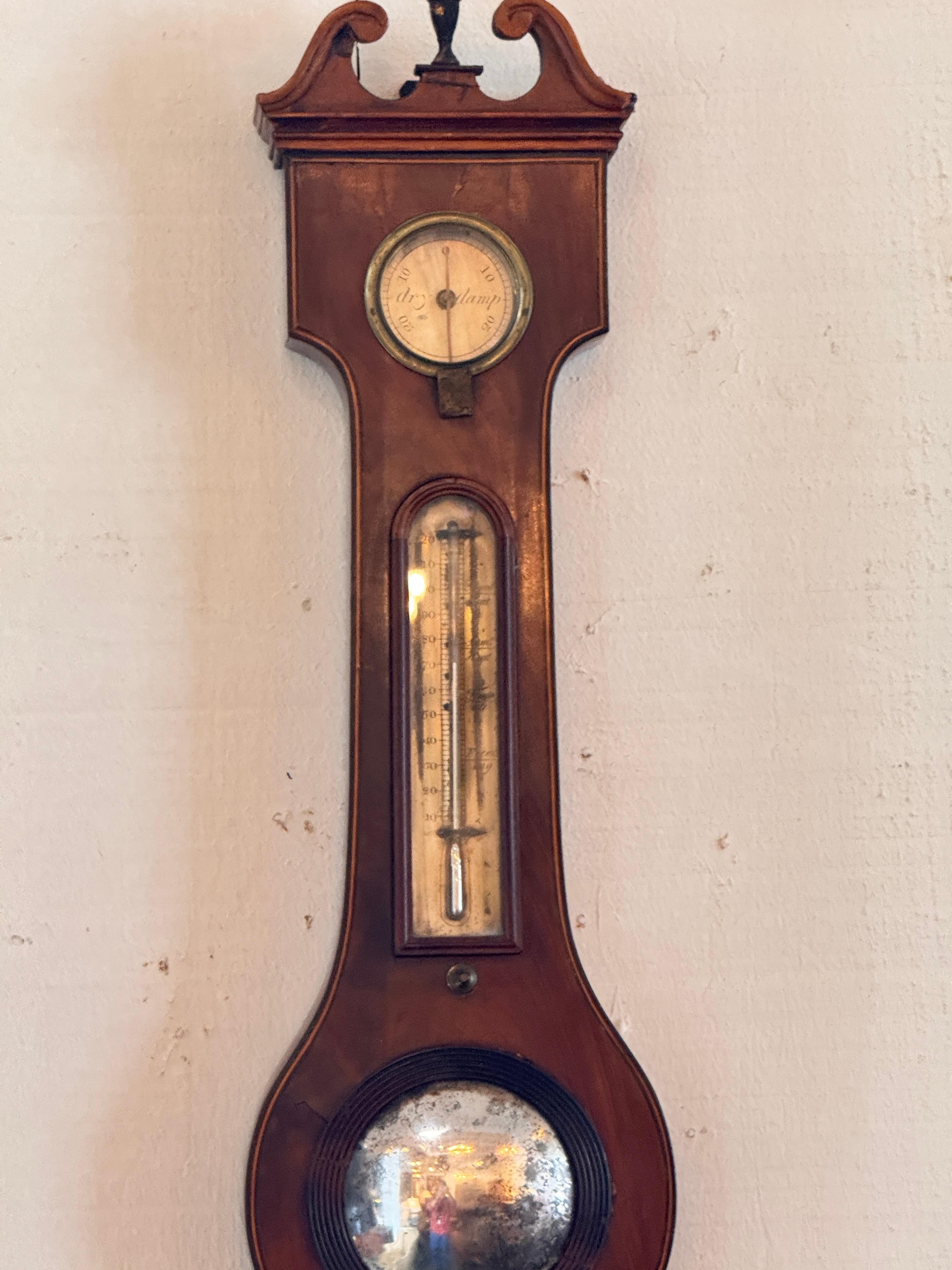 George III Mahogany Barometer en venta 3