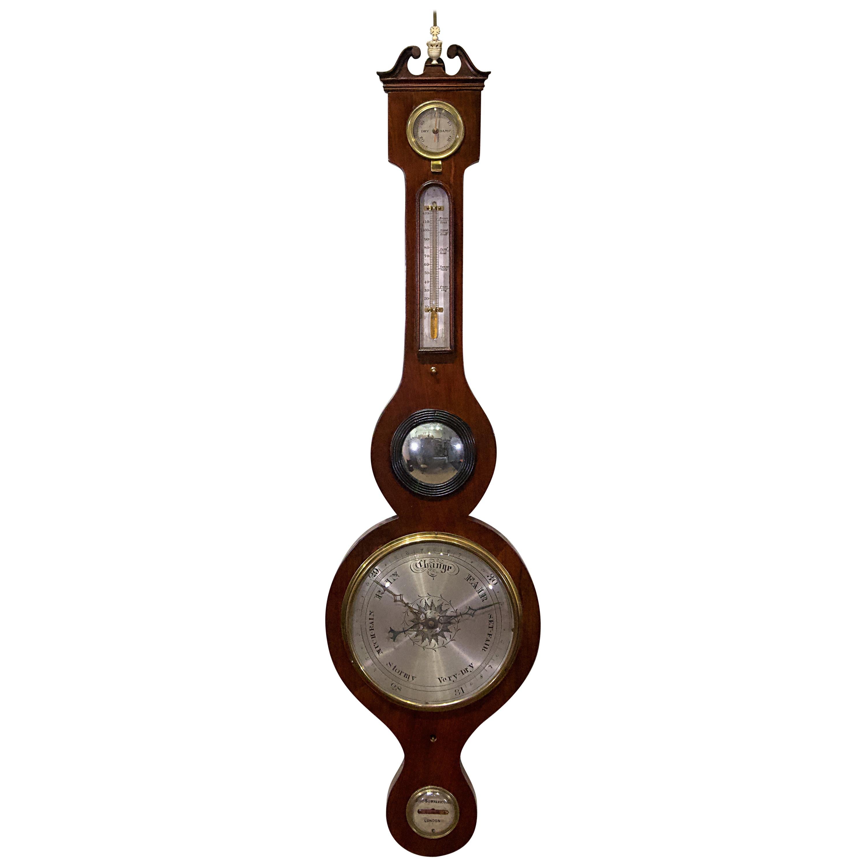 George III Mahogany Barometer