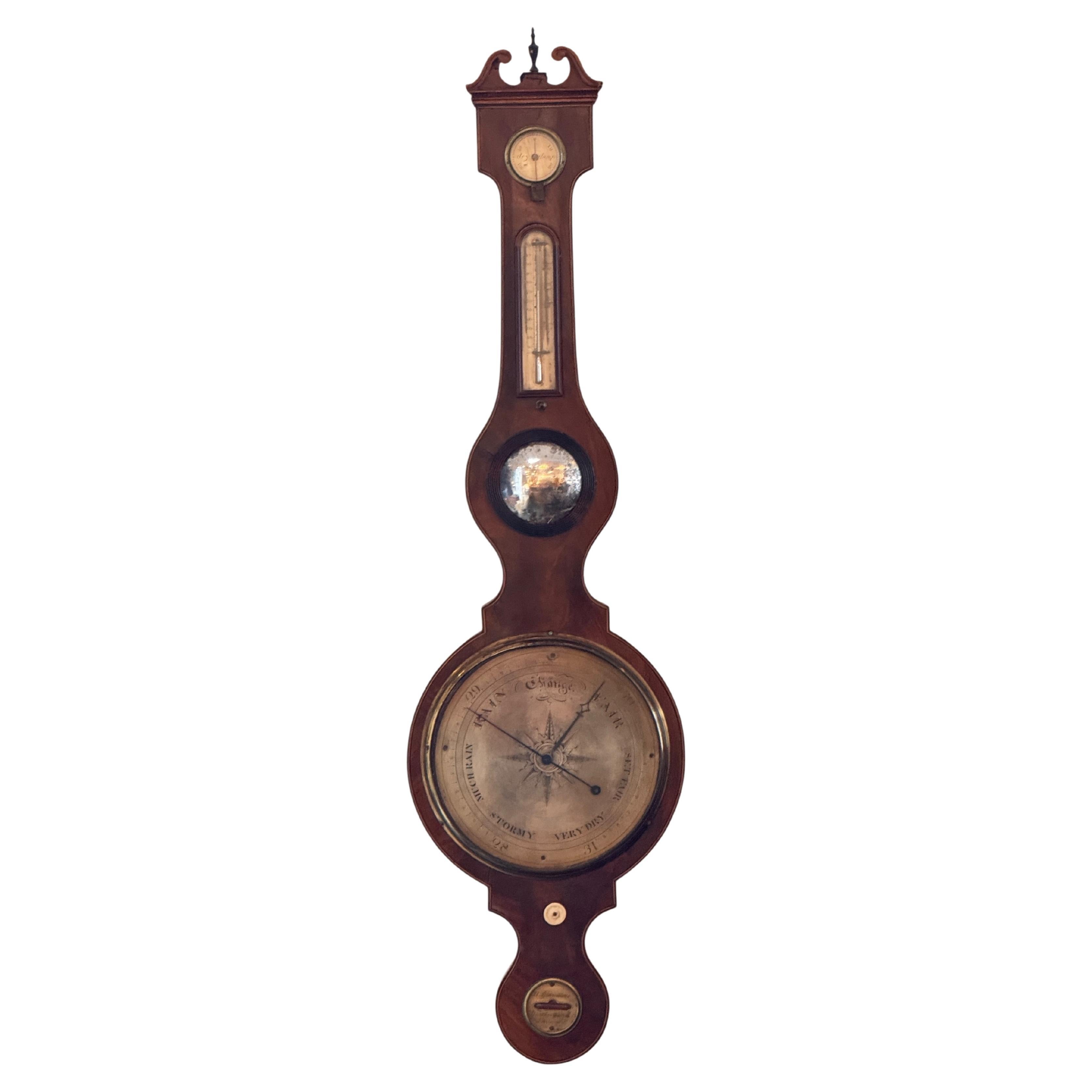 George III Mahogany Barometer