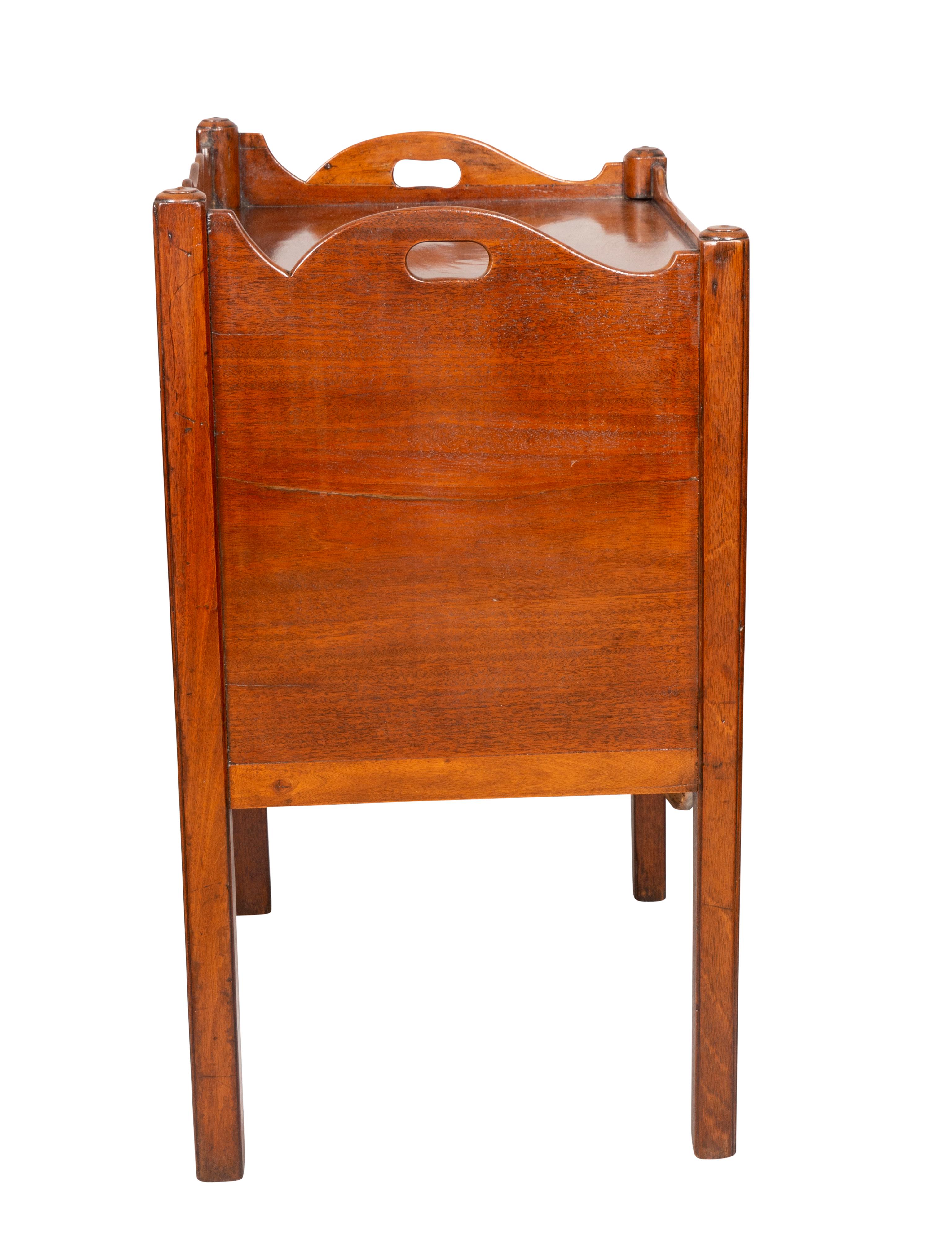 George III Mahogany Bedside Cabinet For Sale 7