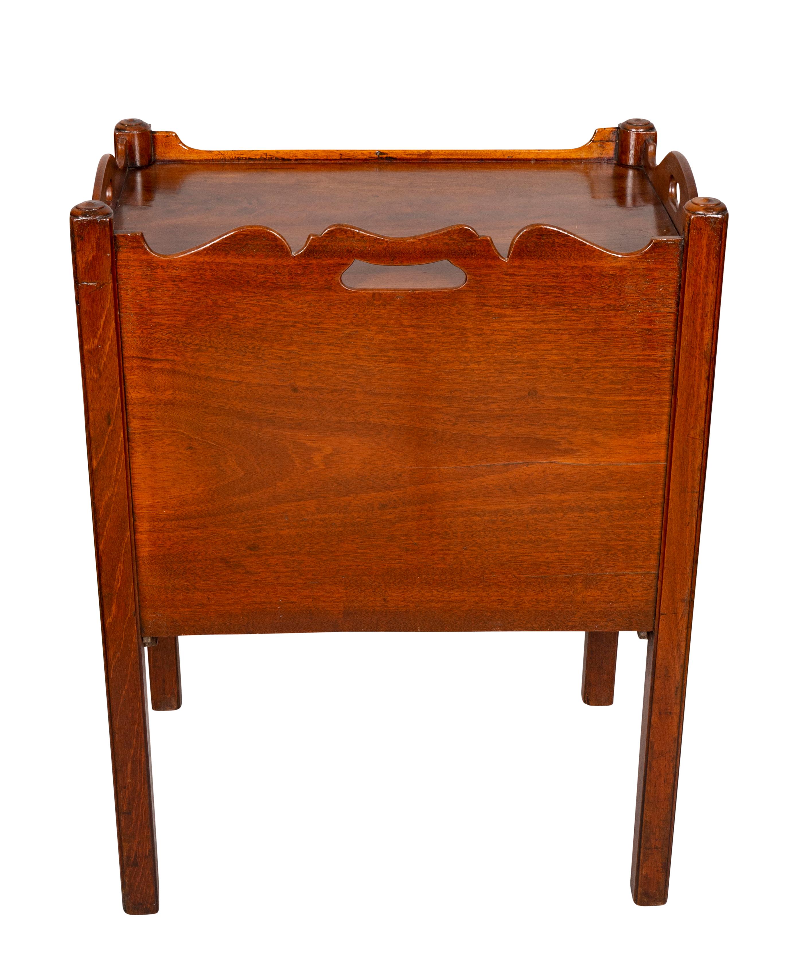 Late 18th Century George III Mahogany Bedside Cabinet For Sale