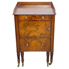 George III Mahogany Bedside Cabinet / Night Stand, English c1820