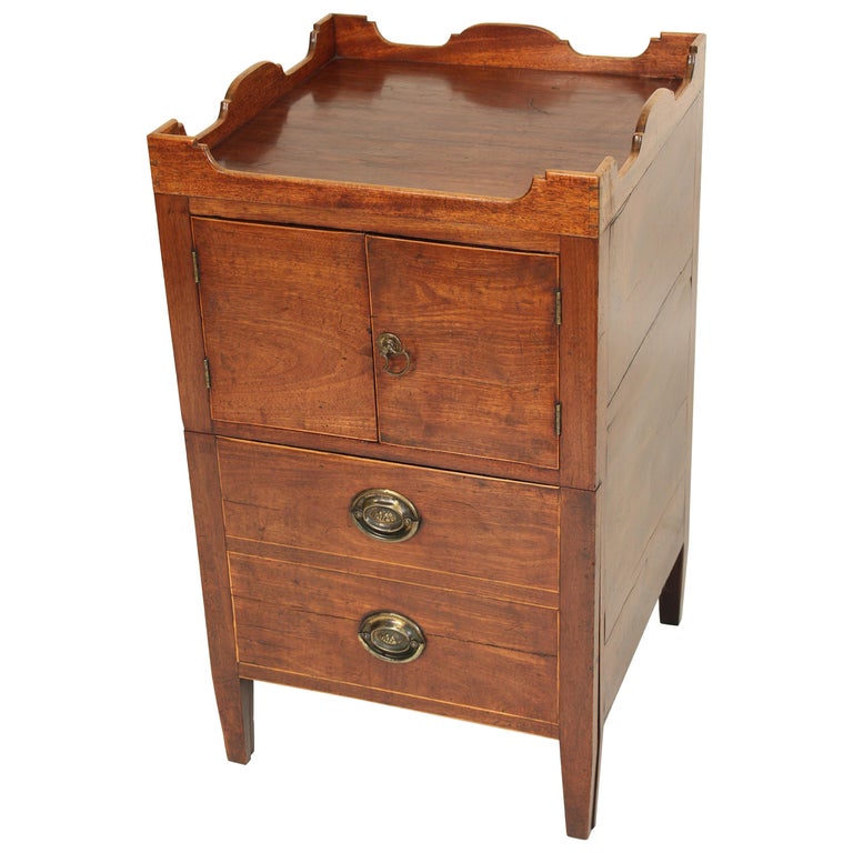 George III Mahogany Bedside Commode / End Table at 1stDibs