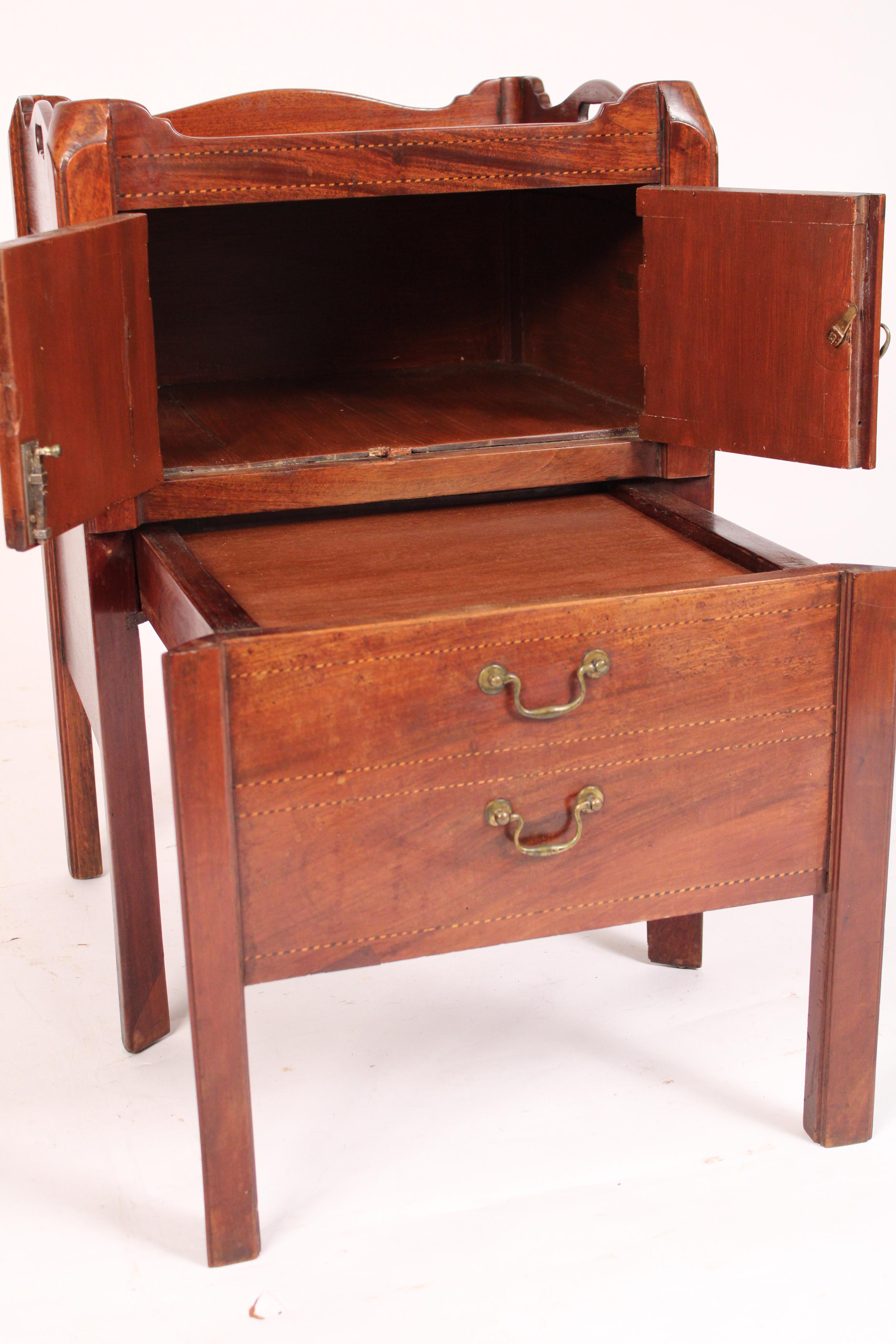 III Mahogany Bedside Table For Sale at 1stDibs