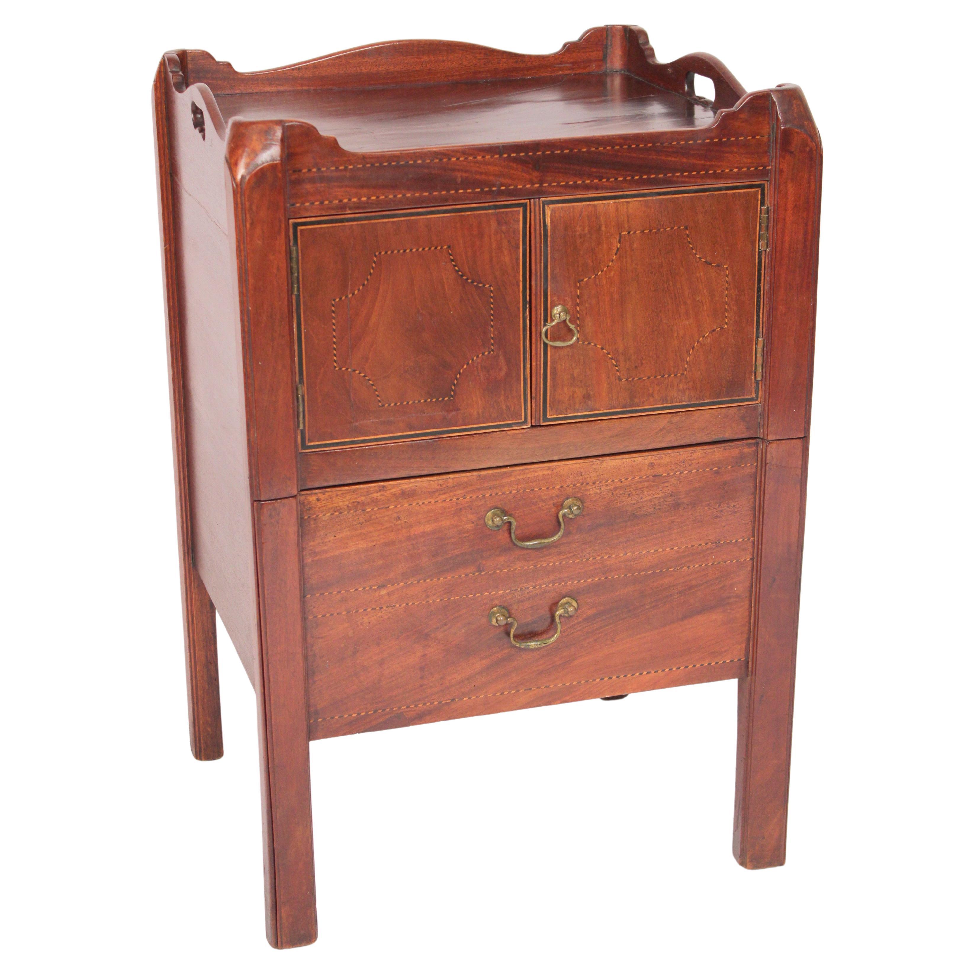 George III Mahogany Bedside Table