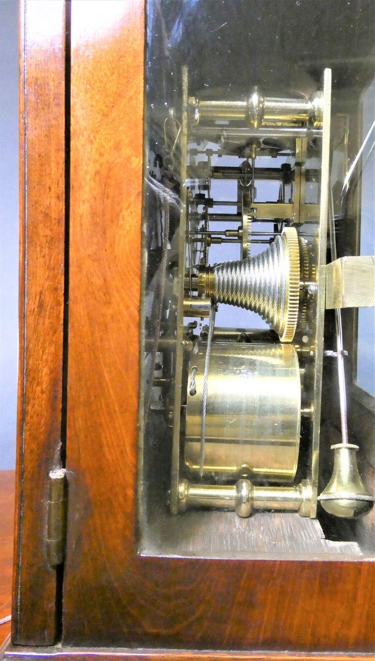 III Mahogany Bell Top Bracket Clock by Paul Rimbault, London For