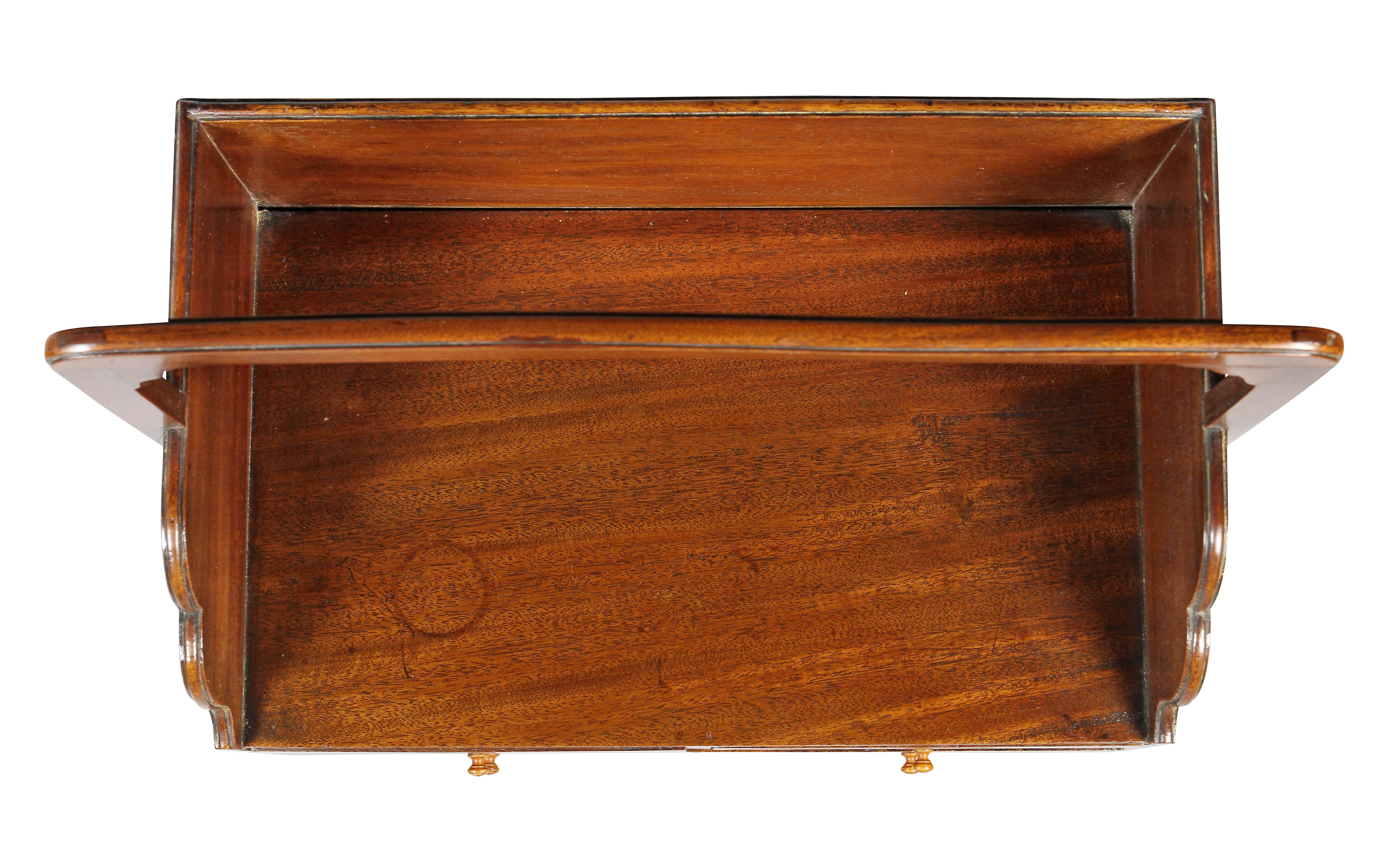 English George III Mahogany Book Carrier