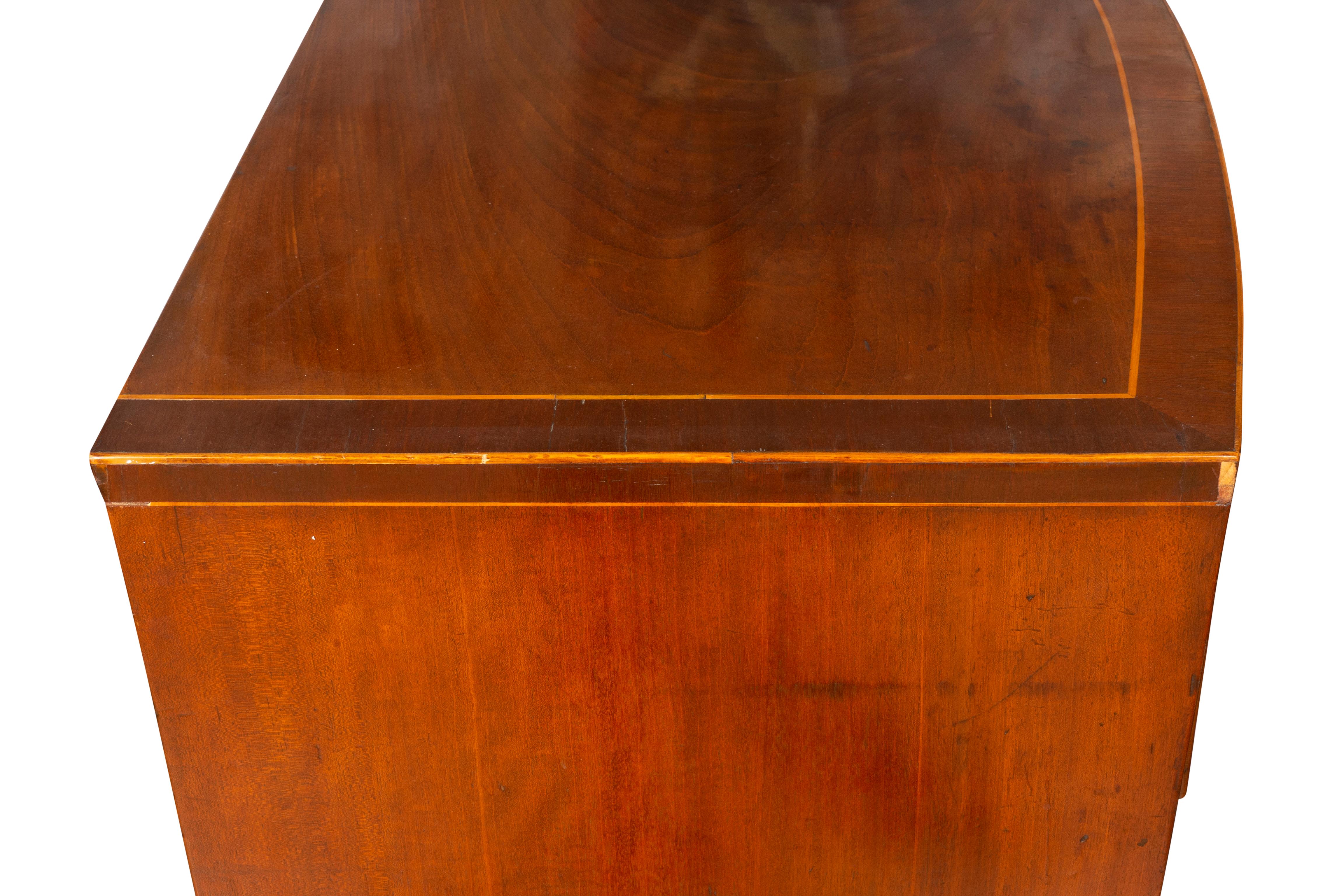 George III Mahogany Bow front Chest Of Drawers 7